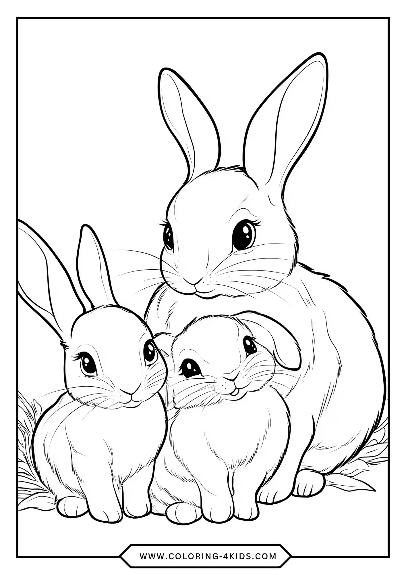 Rabbit Coloring Pages coloring page for kids