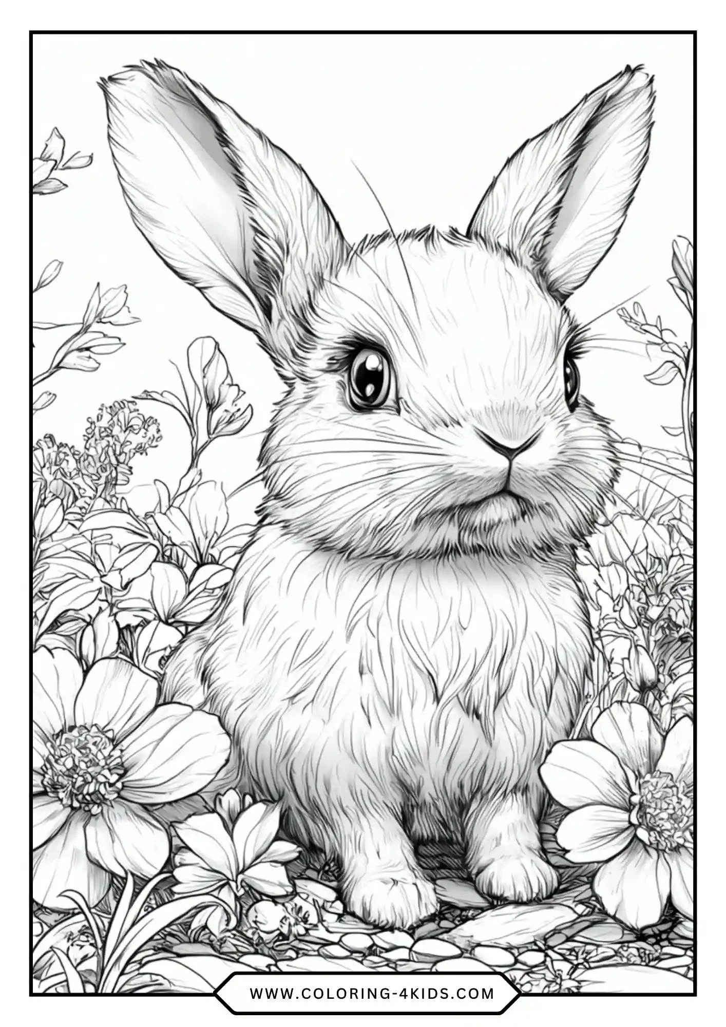 Rabbit Coloring Pages coloring page for kids
