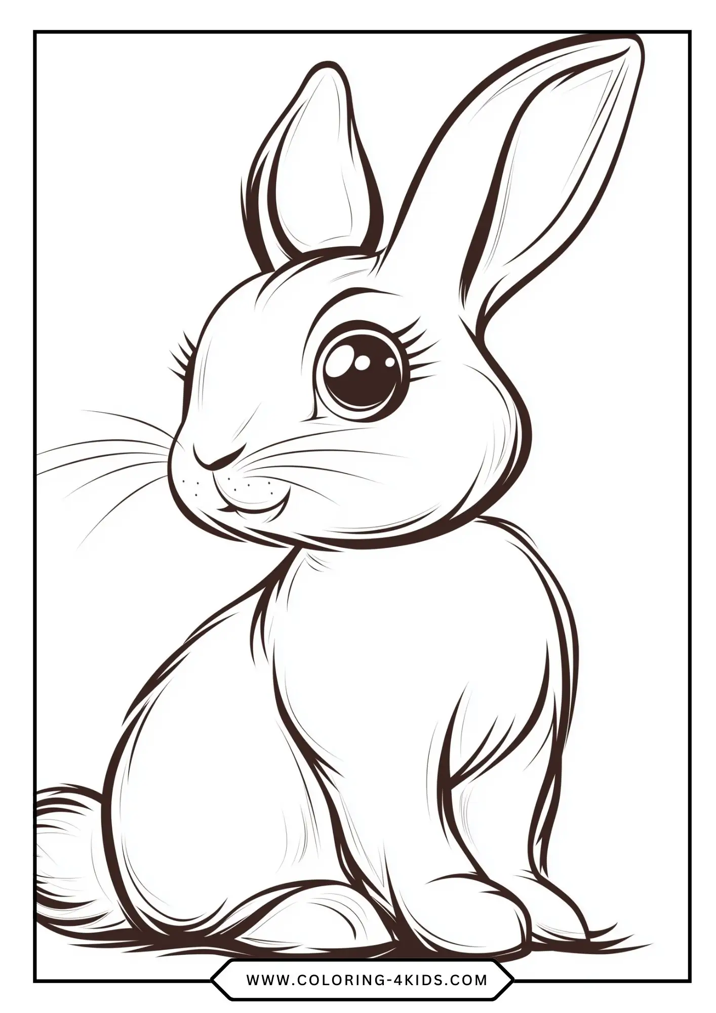 Printable Rabbit Coloring Pages coloring page for kids