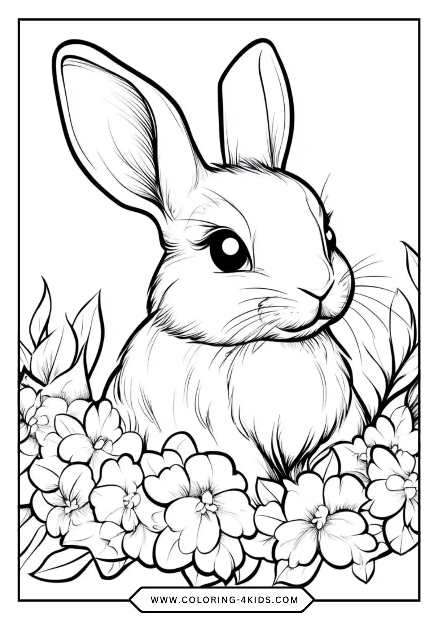 Free Rabbit Coloring Pages coloring page for kids