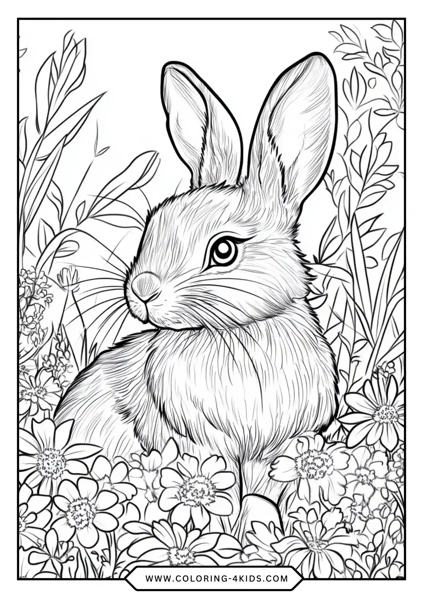 Free Rabbit Coloring Pages coloring page for kids
