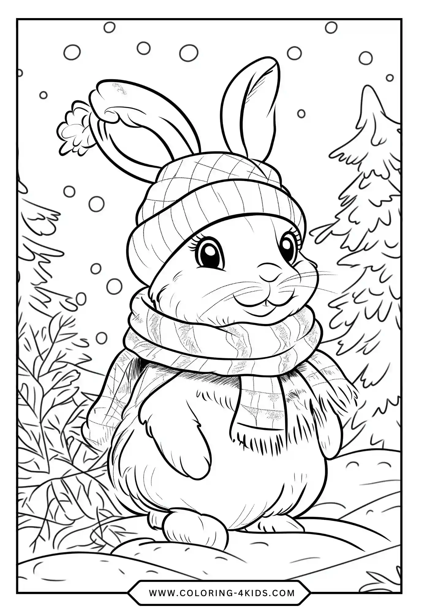 Rabbit Coloring Pages coloring page for kids