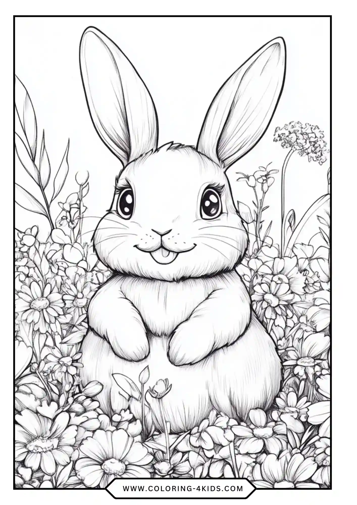 Free Rabbit Coloring Pages coloring page for kids