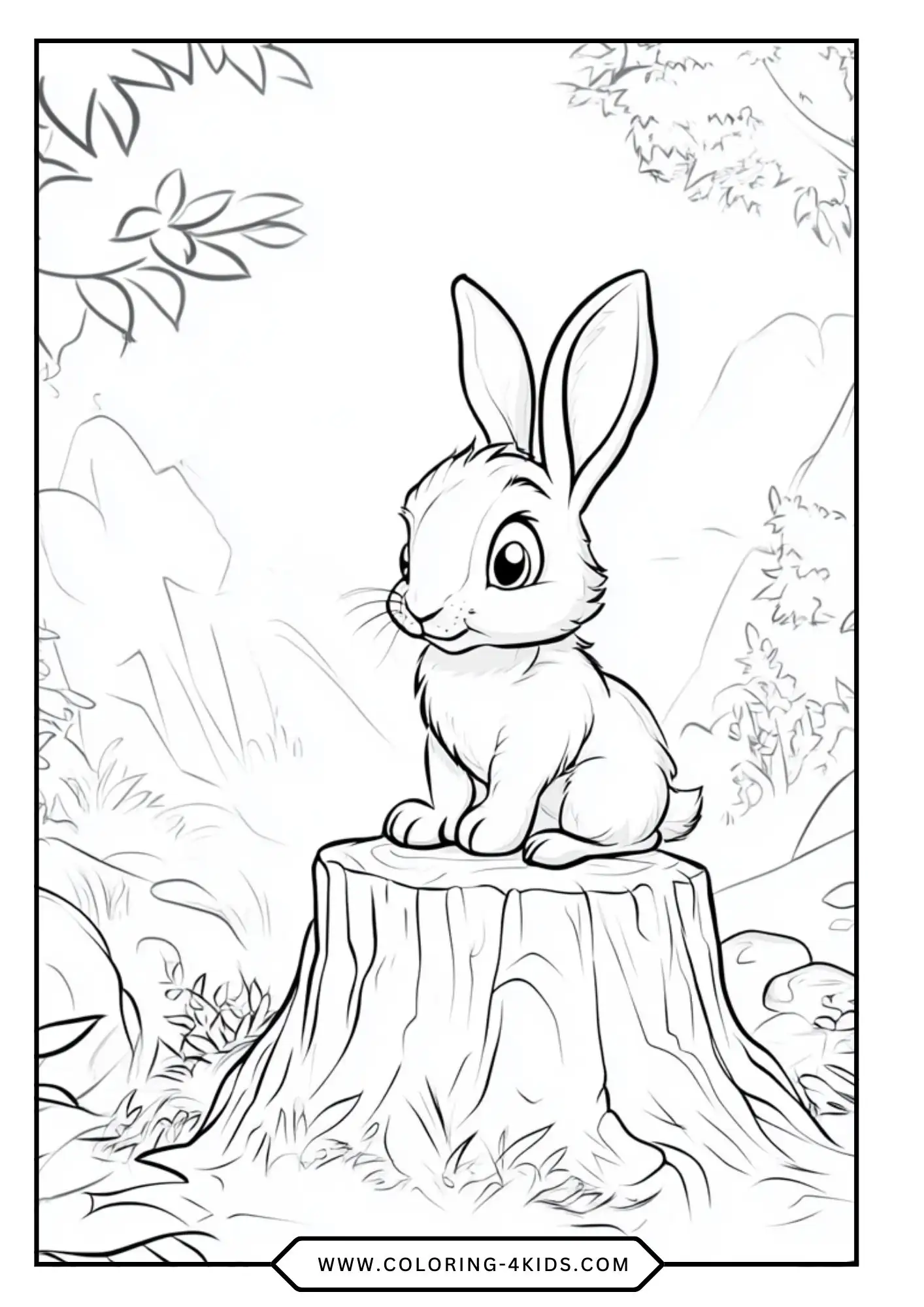 Rabbit Coloring Pages coloring page for kids