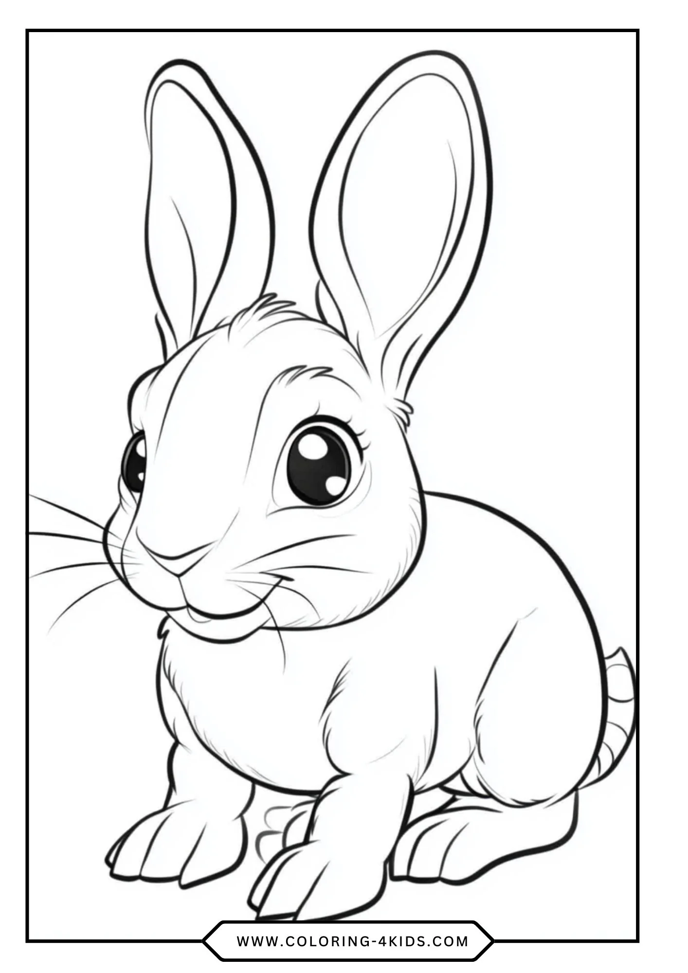 Printable Rabbit Coloring Pages coloring page for kids