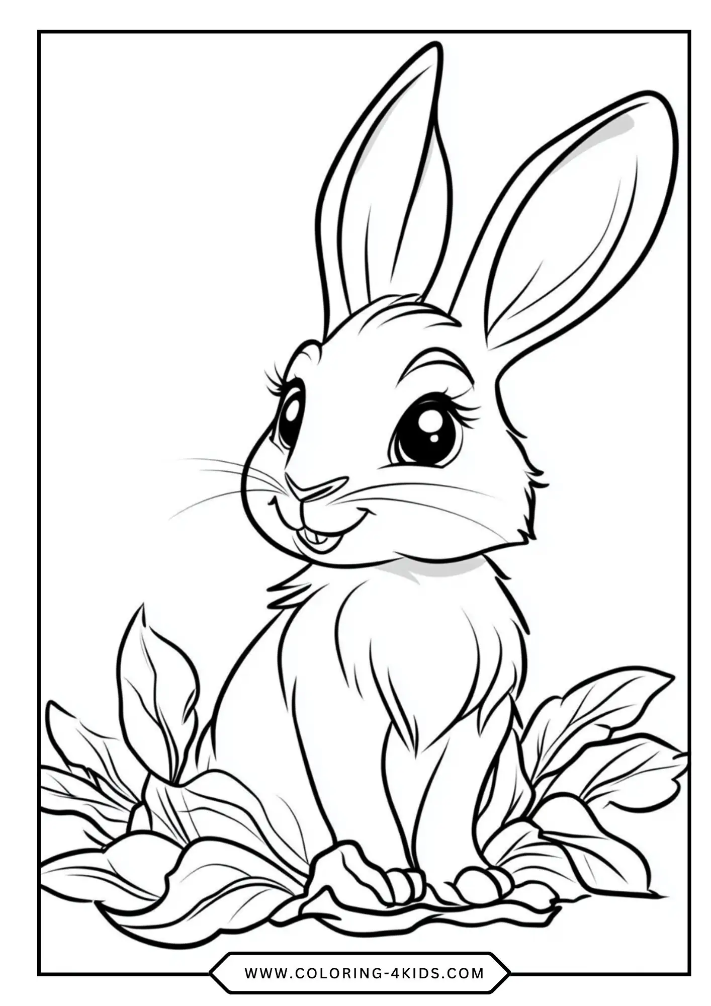 Free Rabbit Coloring Pages coloring page for kids