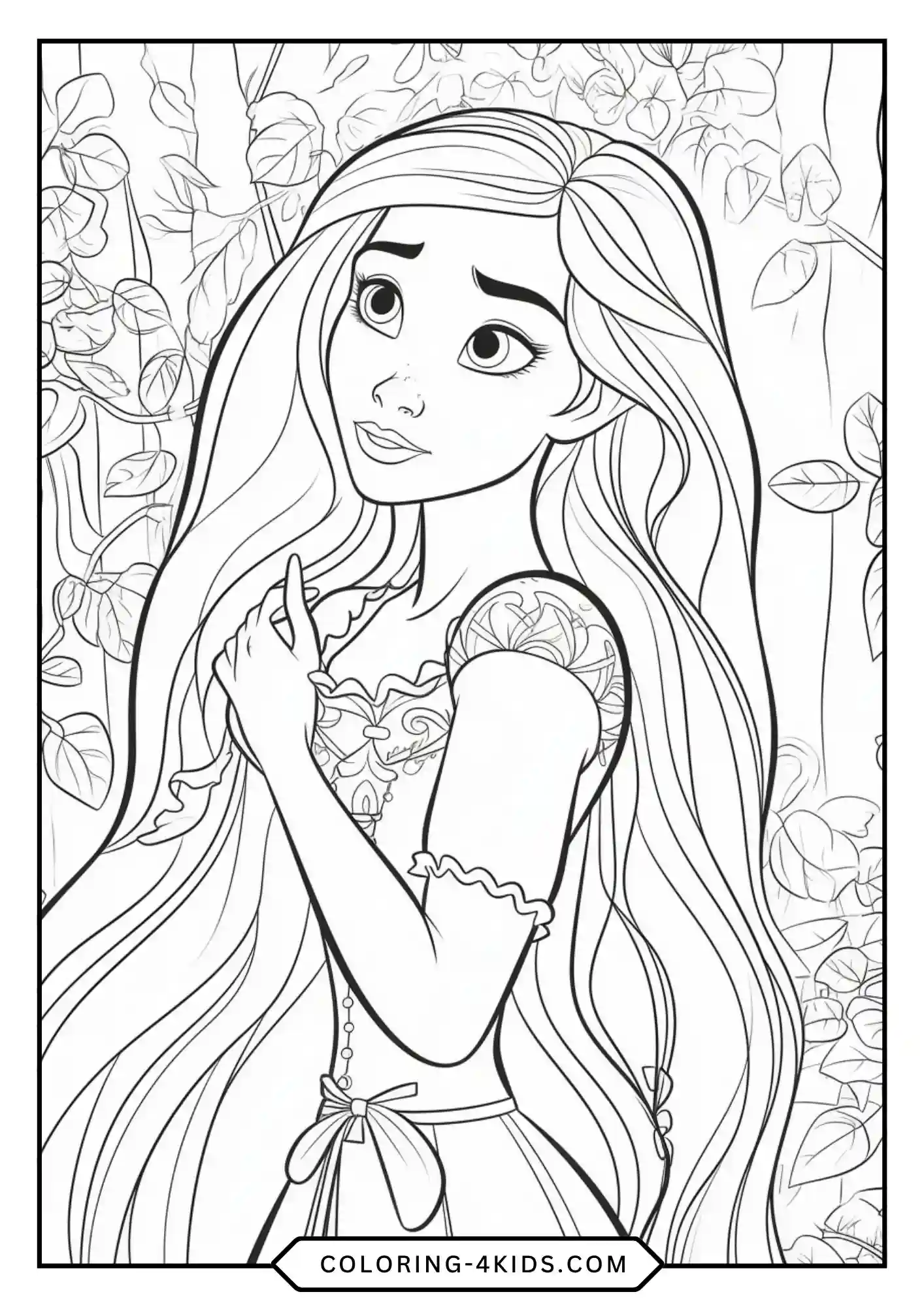 Rapunzel Coloring Pages coloring page for kids
