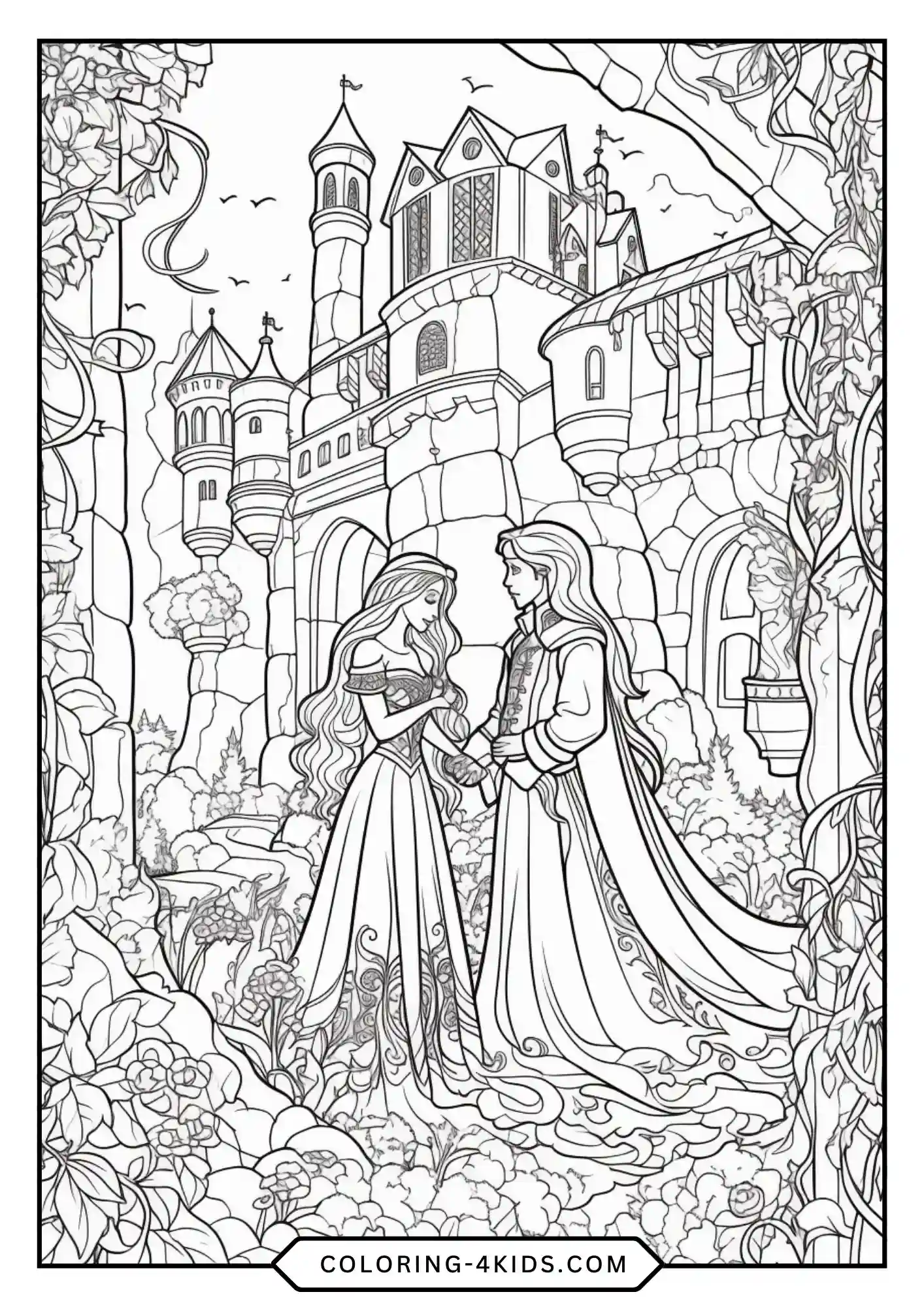Printable Rapunzel Coloring Pages coloring page for kids