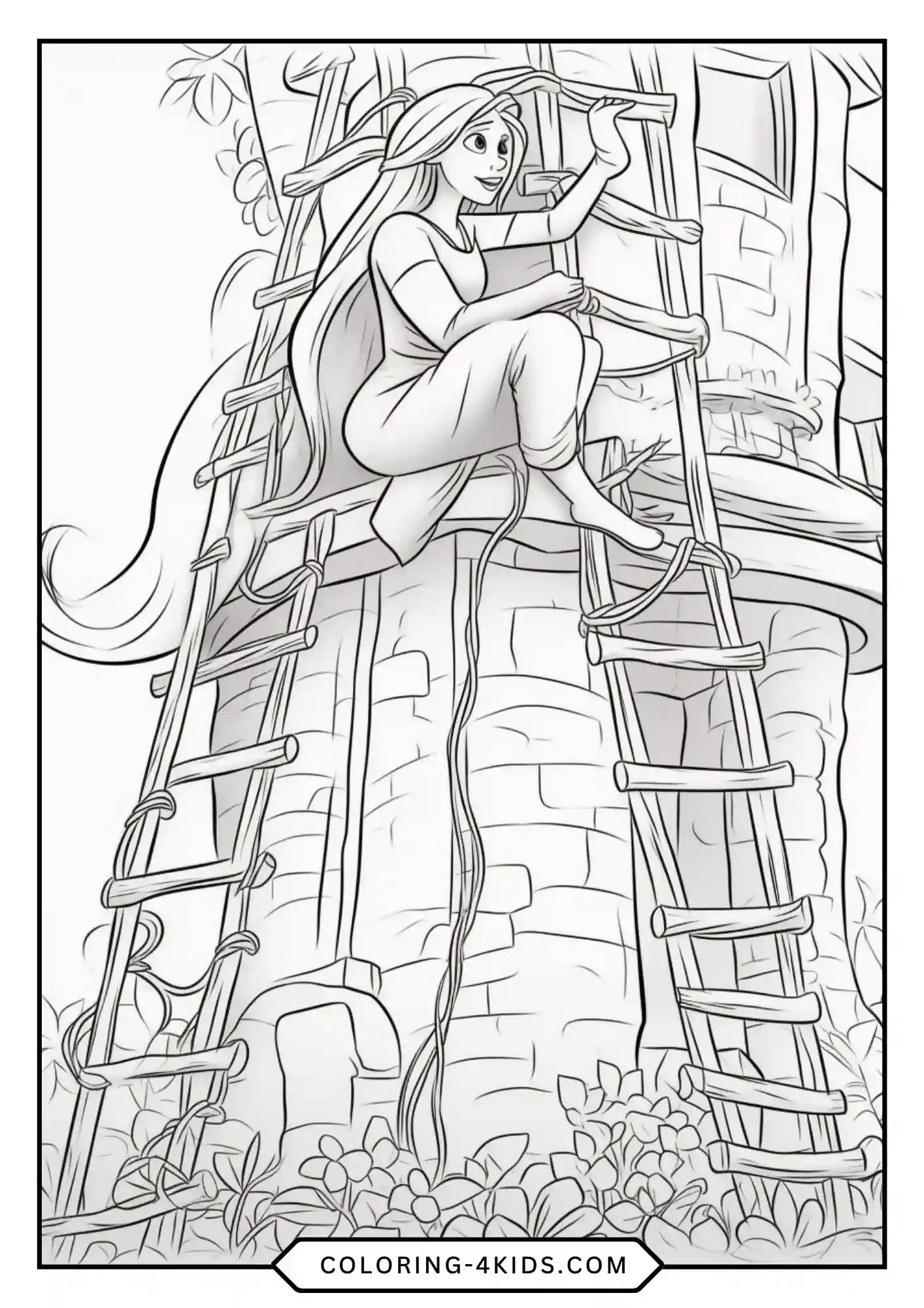 Rapunzel Coloring Pages coloring page for kids