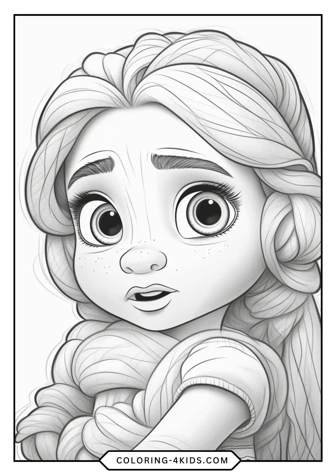 Free Rapunzel Coloring Pages coloring page for kids