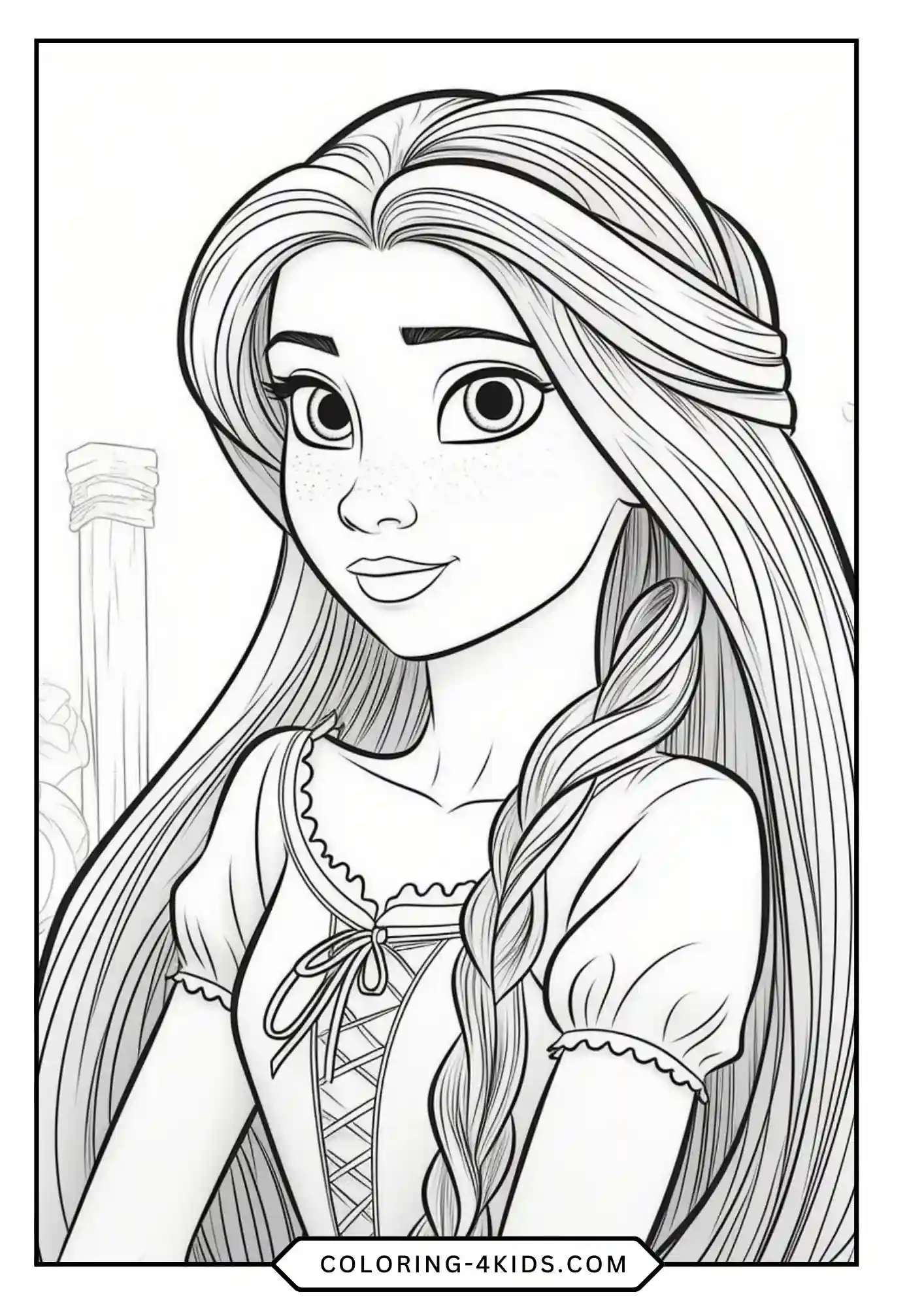 Rapunzel Coloring Pages coloring page for kids
