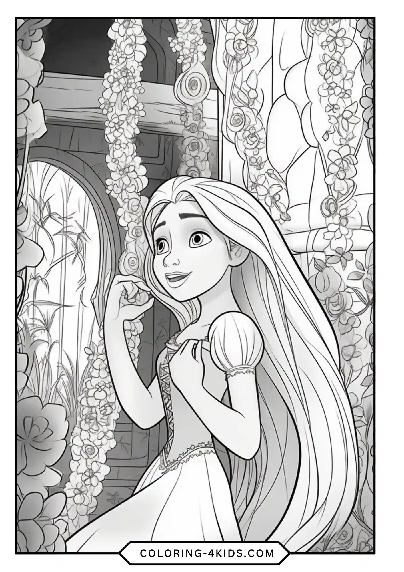 Rapunzel Coloring Pages coloring page for kids
