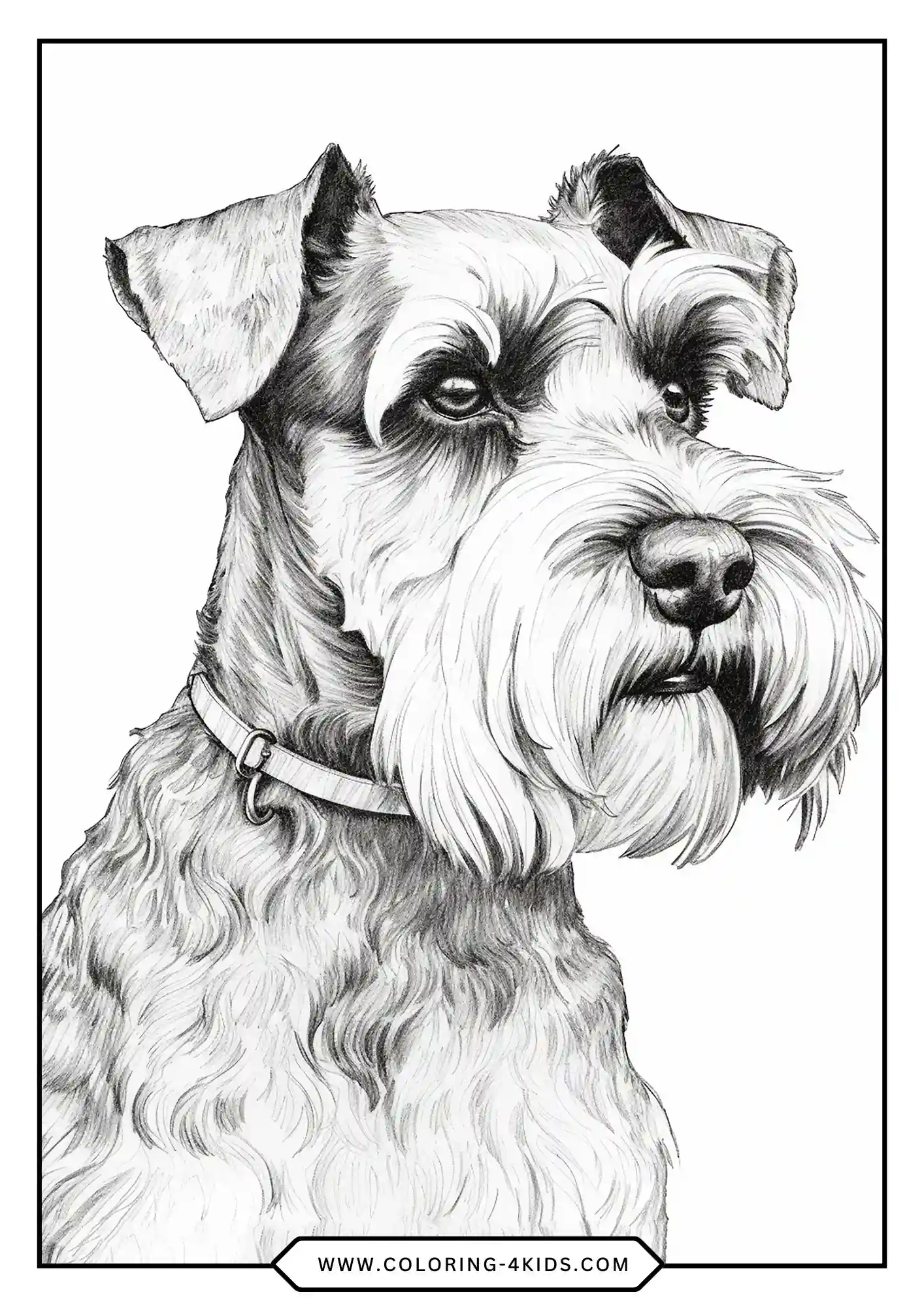Free Realistic Dog Coloring Pages coloring page for kids