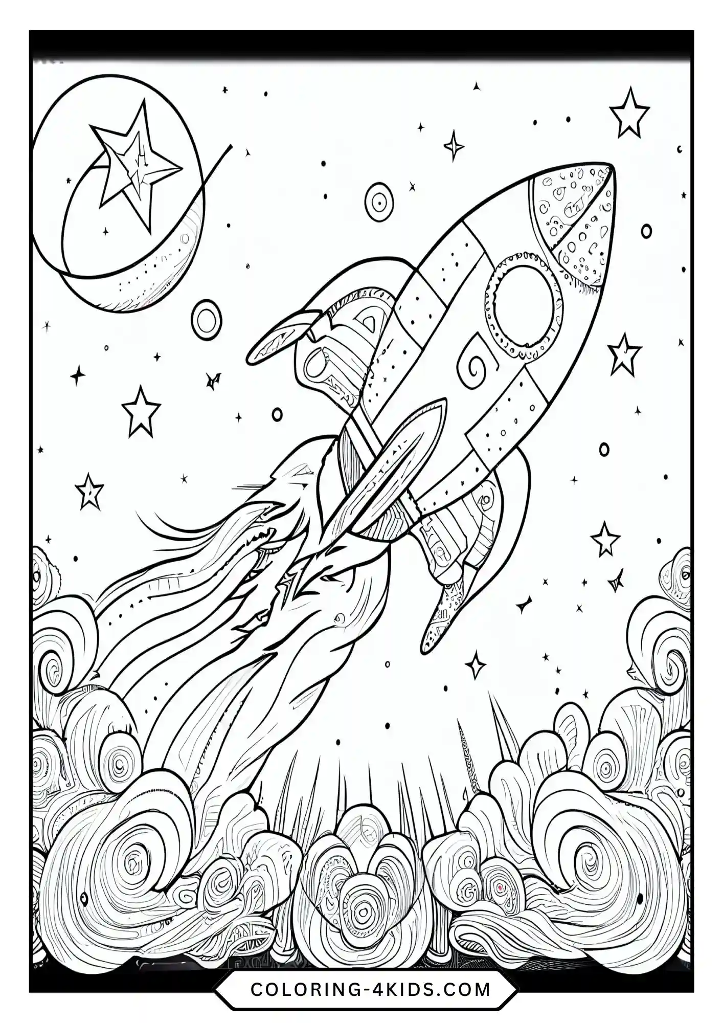 Rocket Ship Coloring Pages coloring page for kids