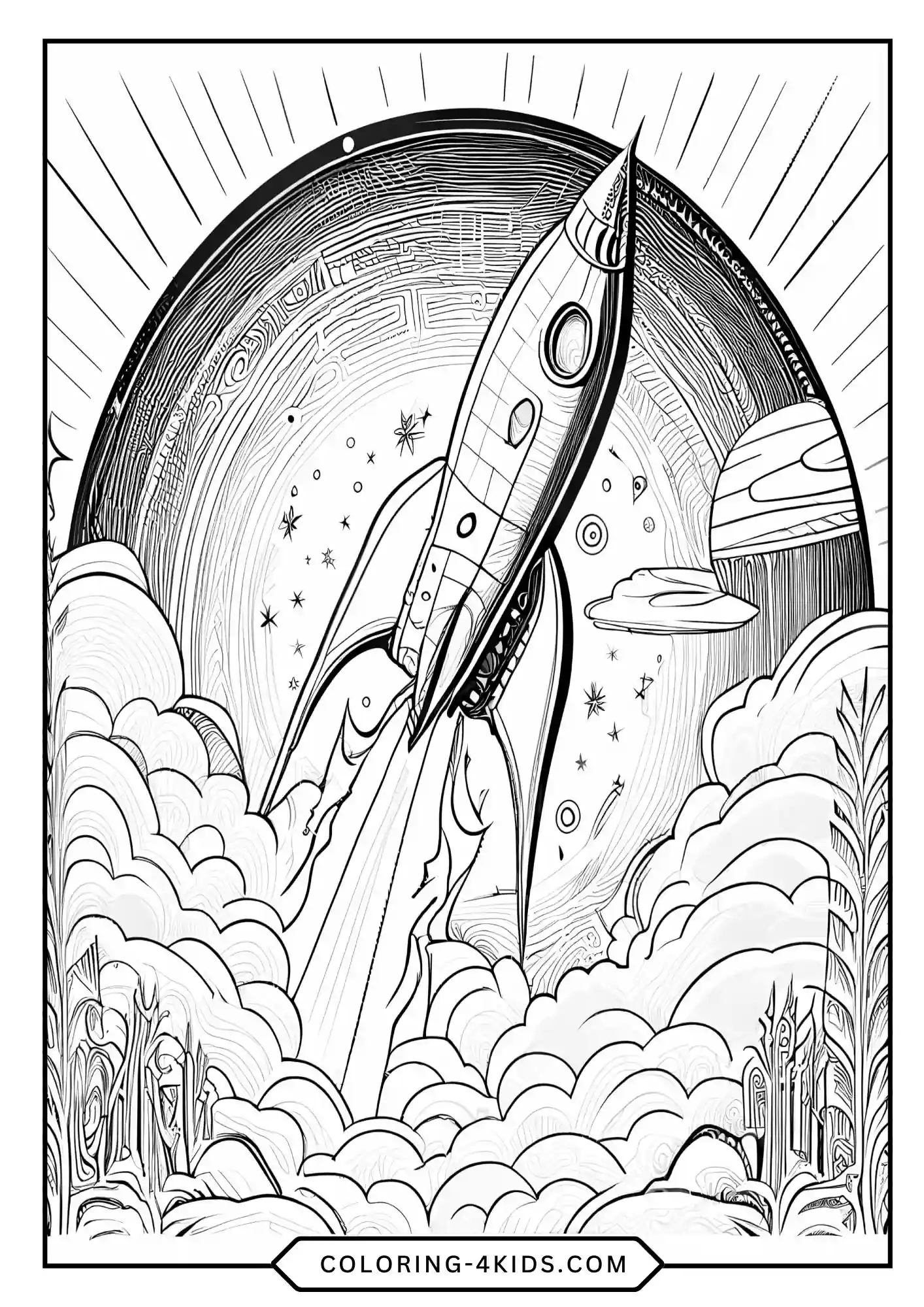 Free Rocket Ship Coloring Pages coloring page for kids