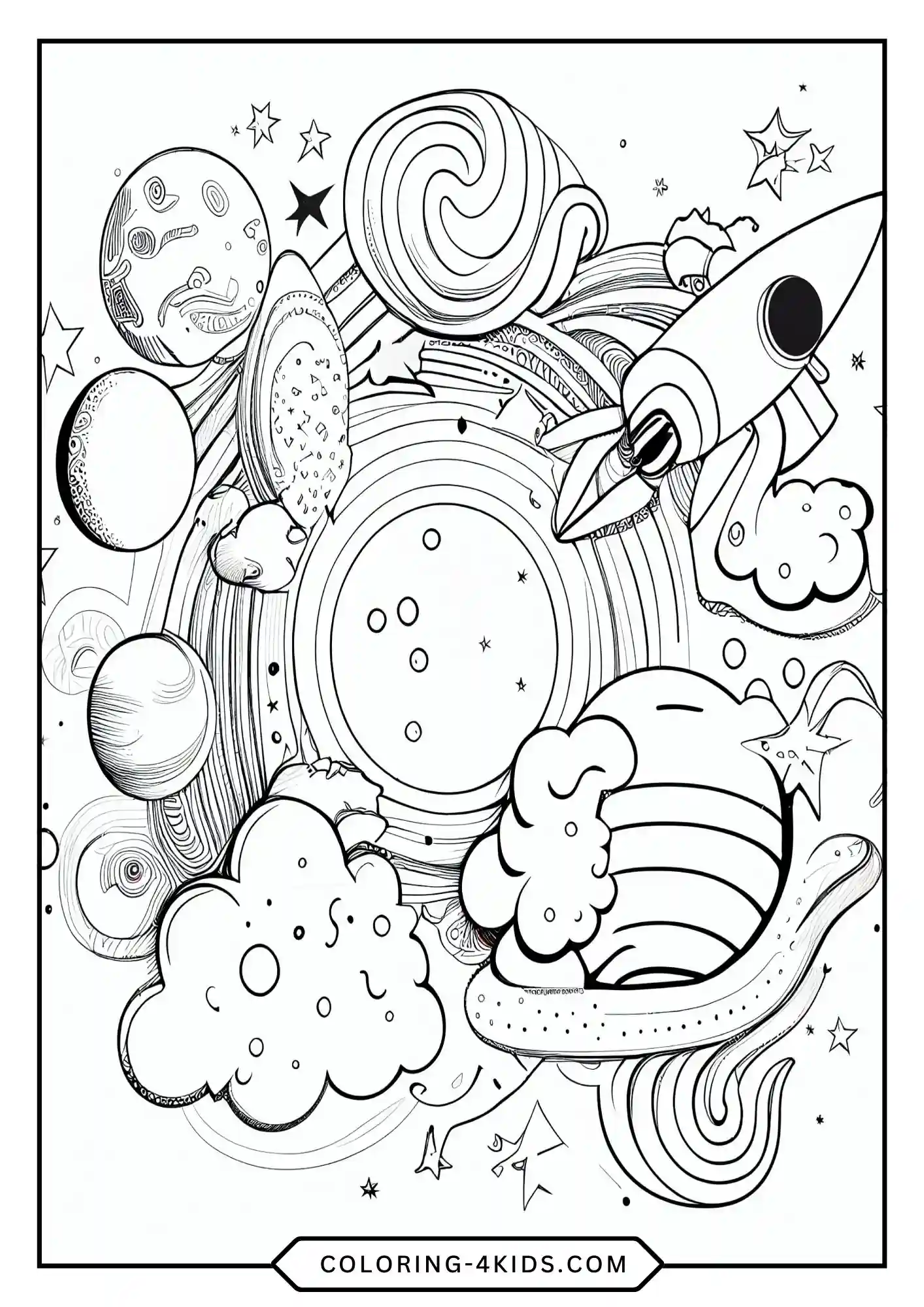 Free Rocket Ship Coloring Pages coloring page for kids