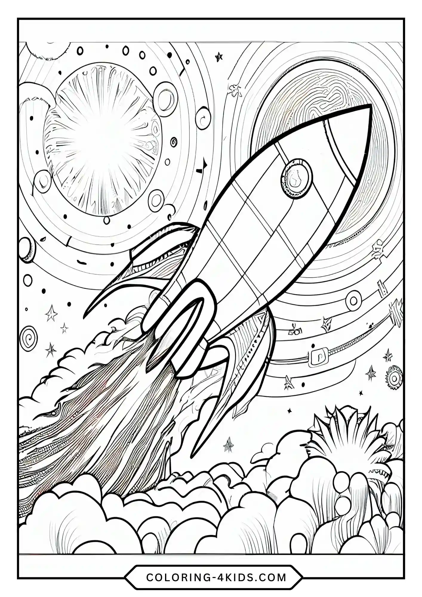 Rocket Ship Coloring Pages coloring page for kids