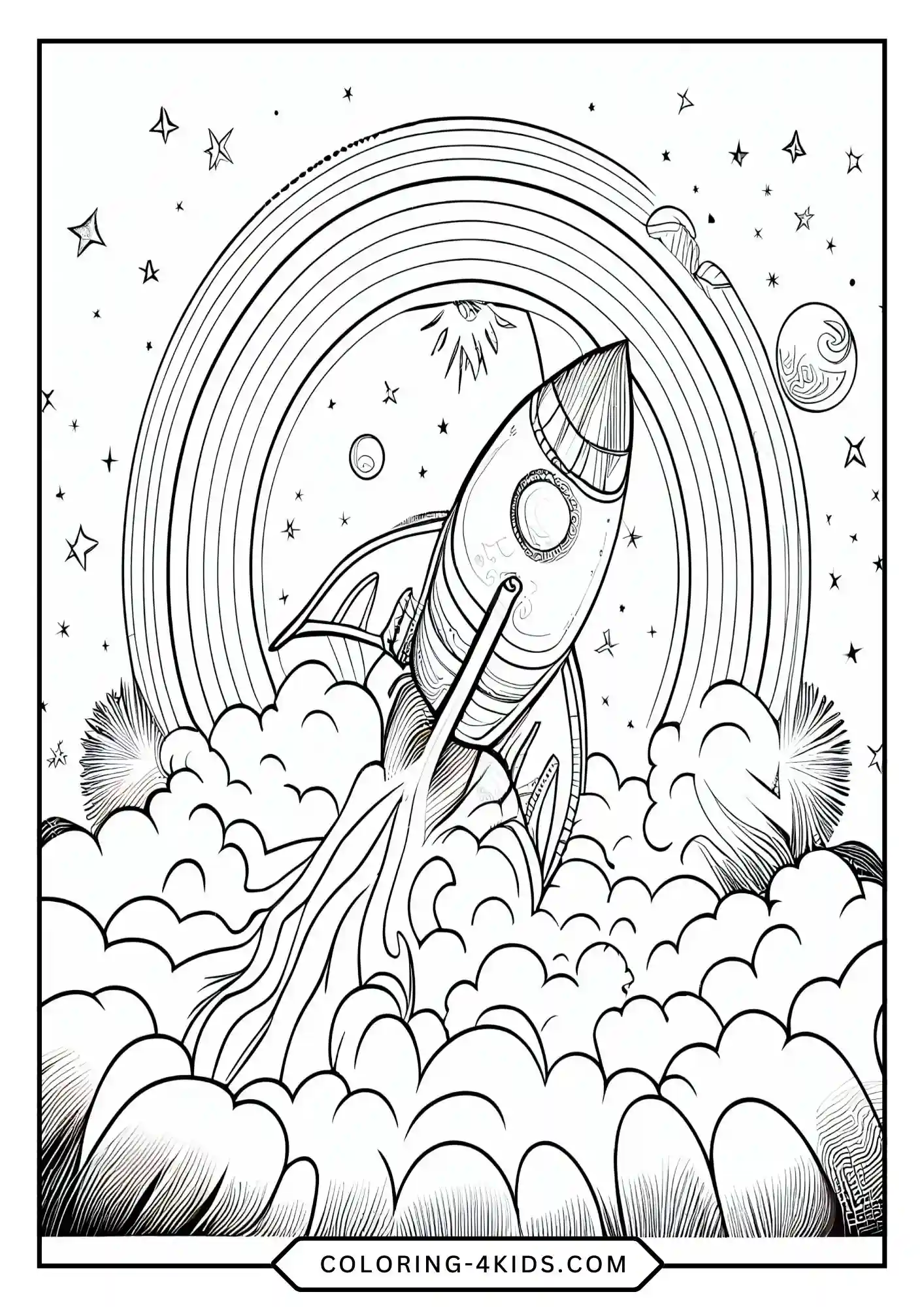 Free Rocket Ship Coloring Pages coloring page for kids