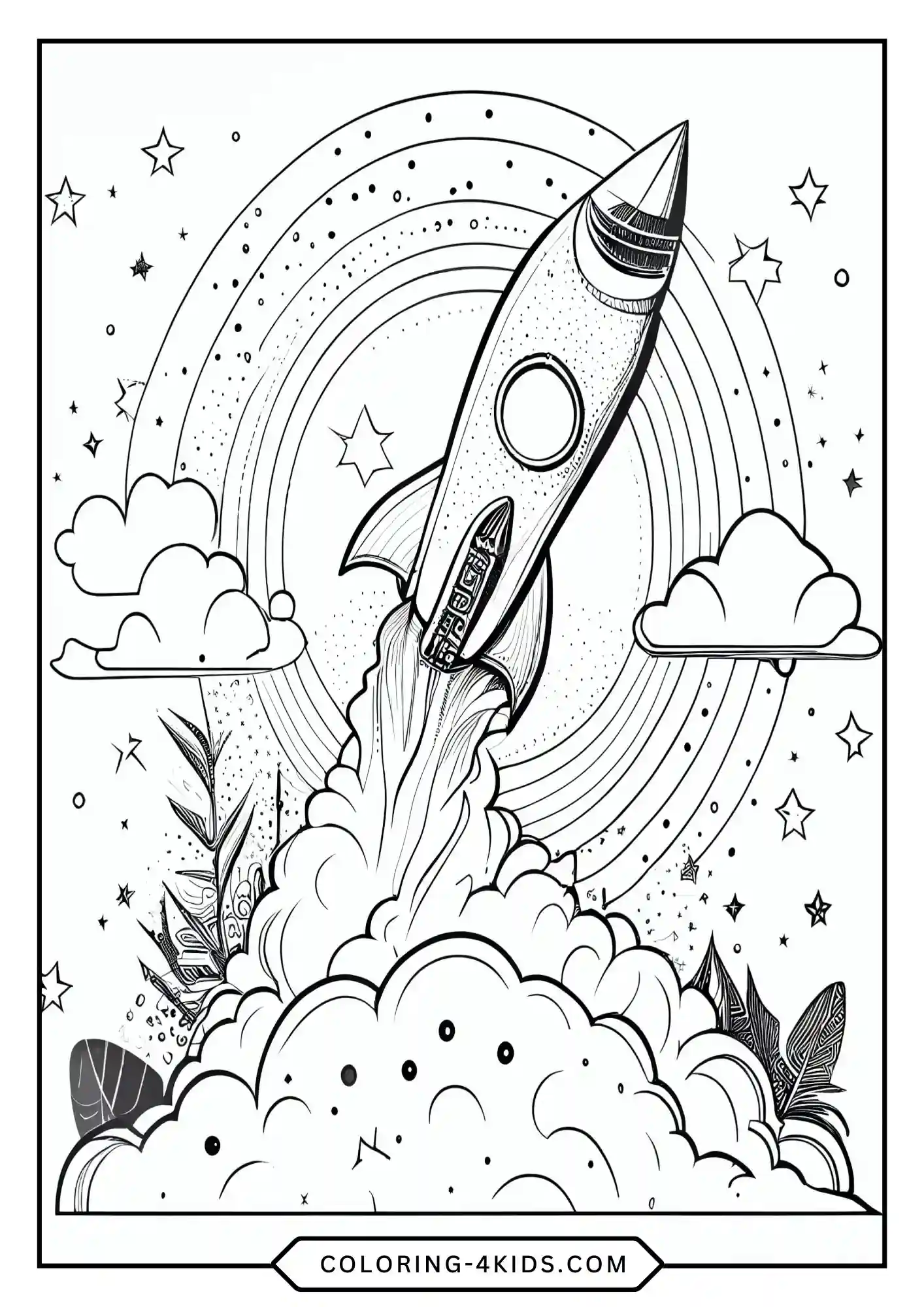 Free Rocket Ship Coloring Pages coloring page for kids