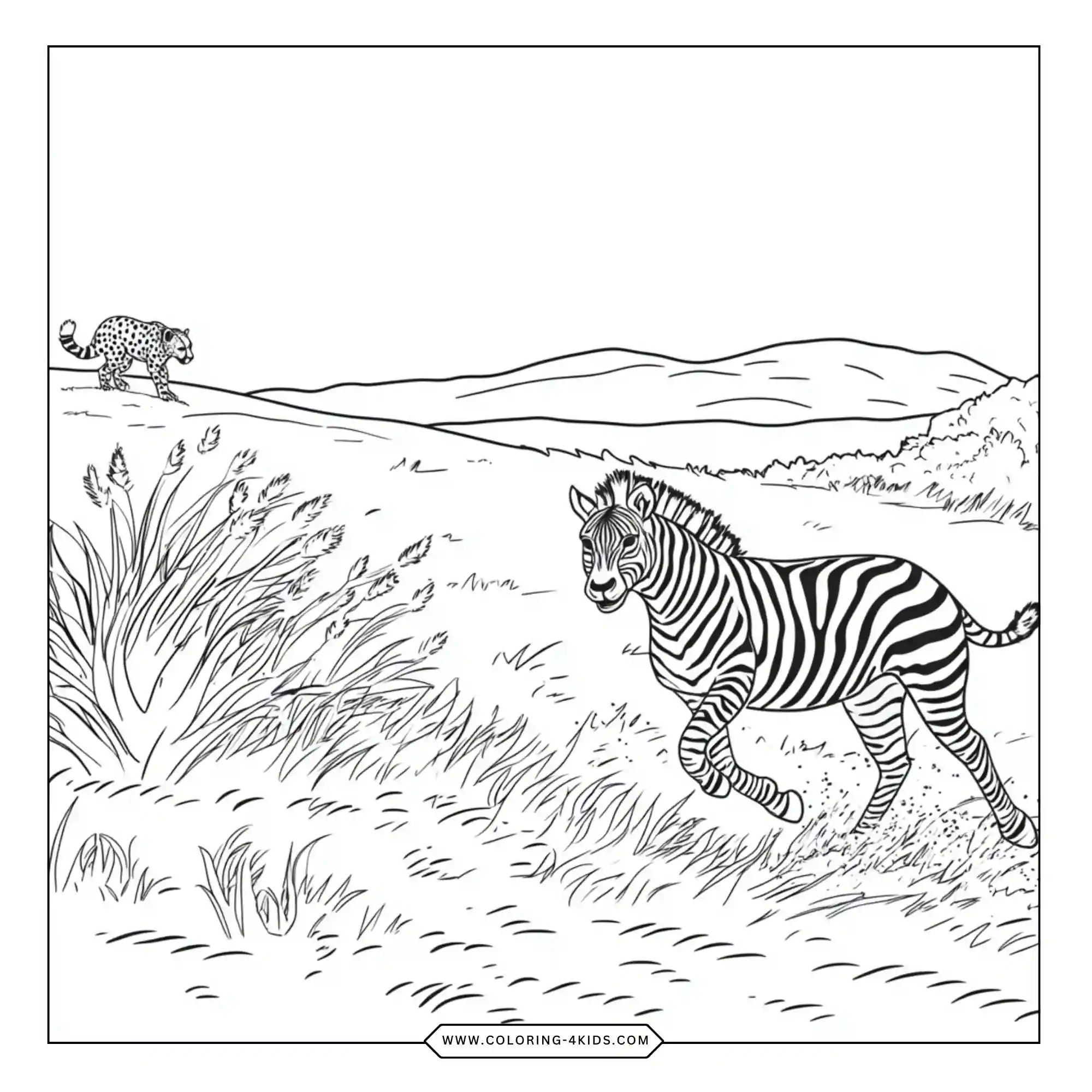 Printable Safari And Safari Animals Coloring Pages coloring page for kids