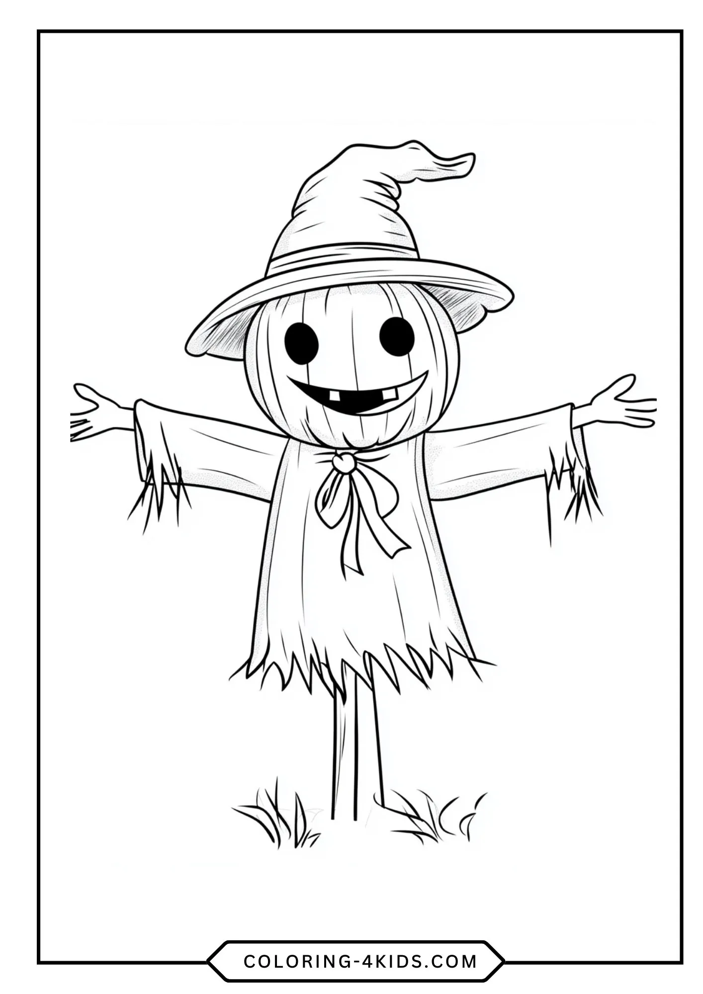 Scarecrow Coloring Pages coloring page for kids