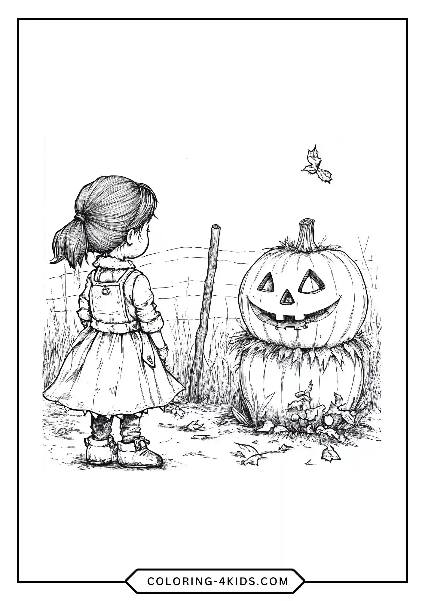 Printable Scarecrow Coloring Pages coloring page for kids