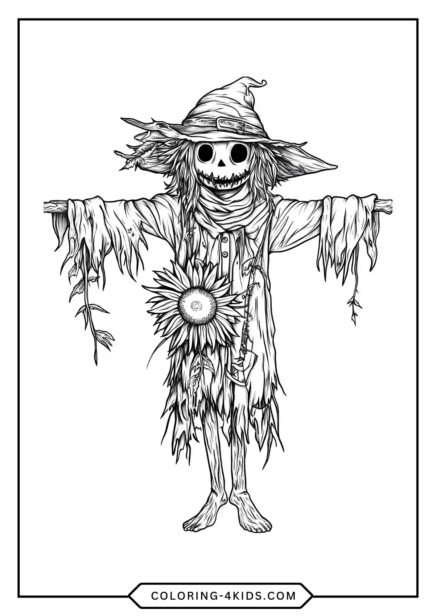 Free Scarecrow Coloring Pages coloring page for kids