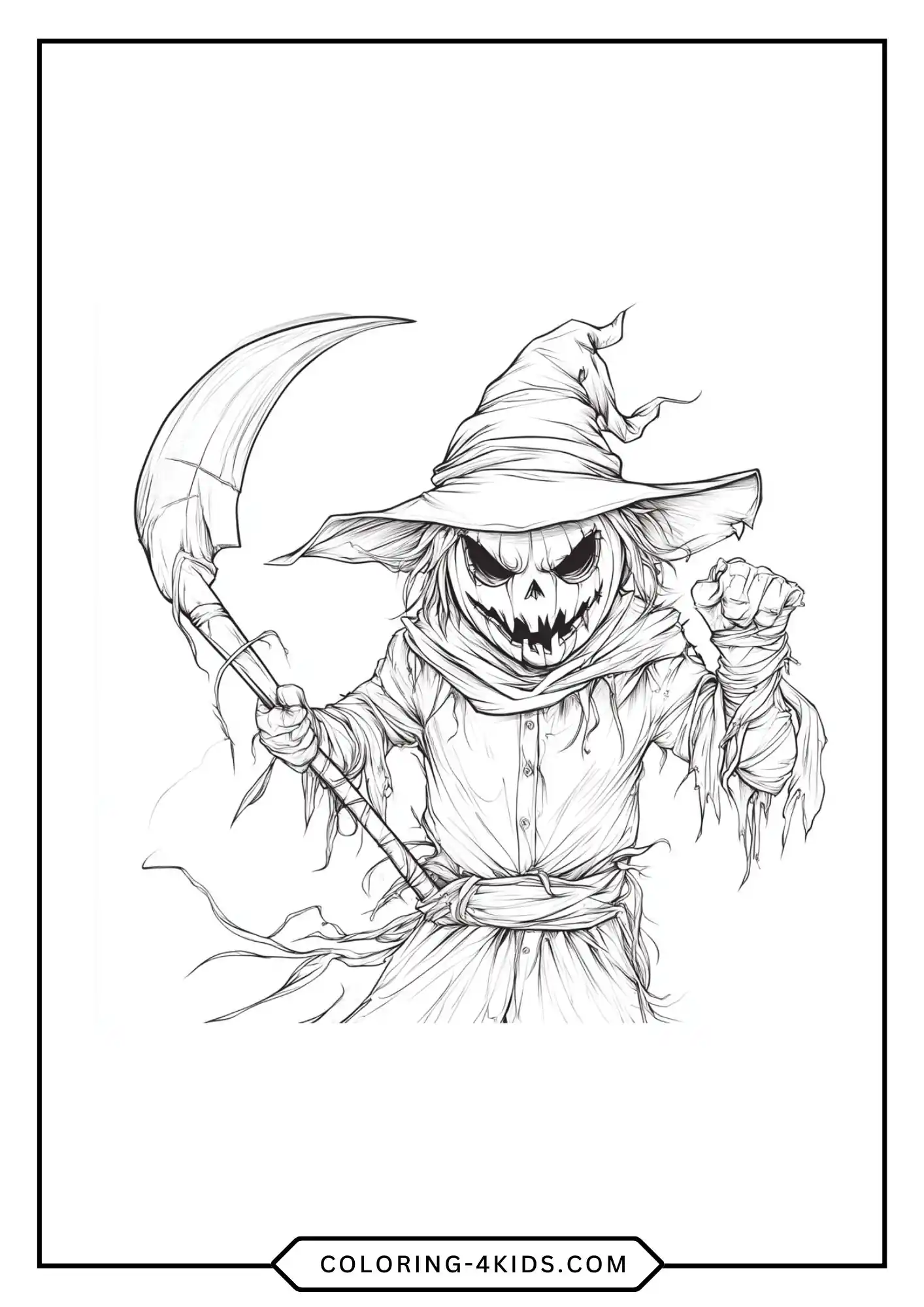 Scarecrow Coloring Pages coloring page for kids