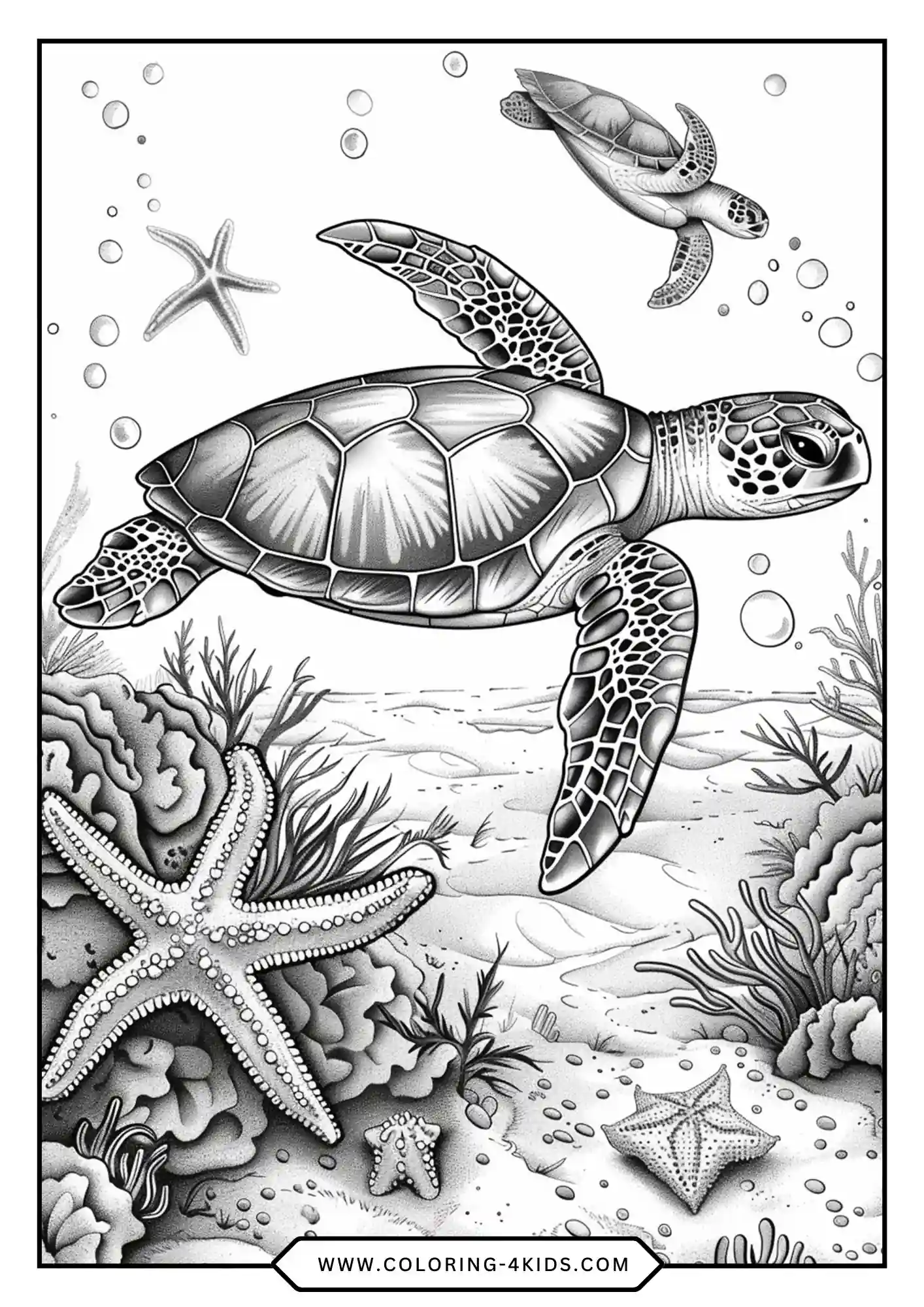 Free Sea Turtle Coloring Pages coloring page for kids