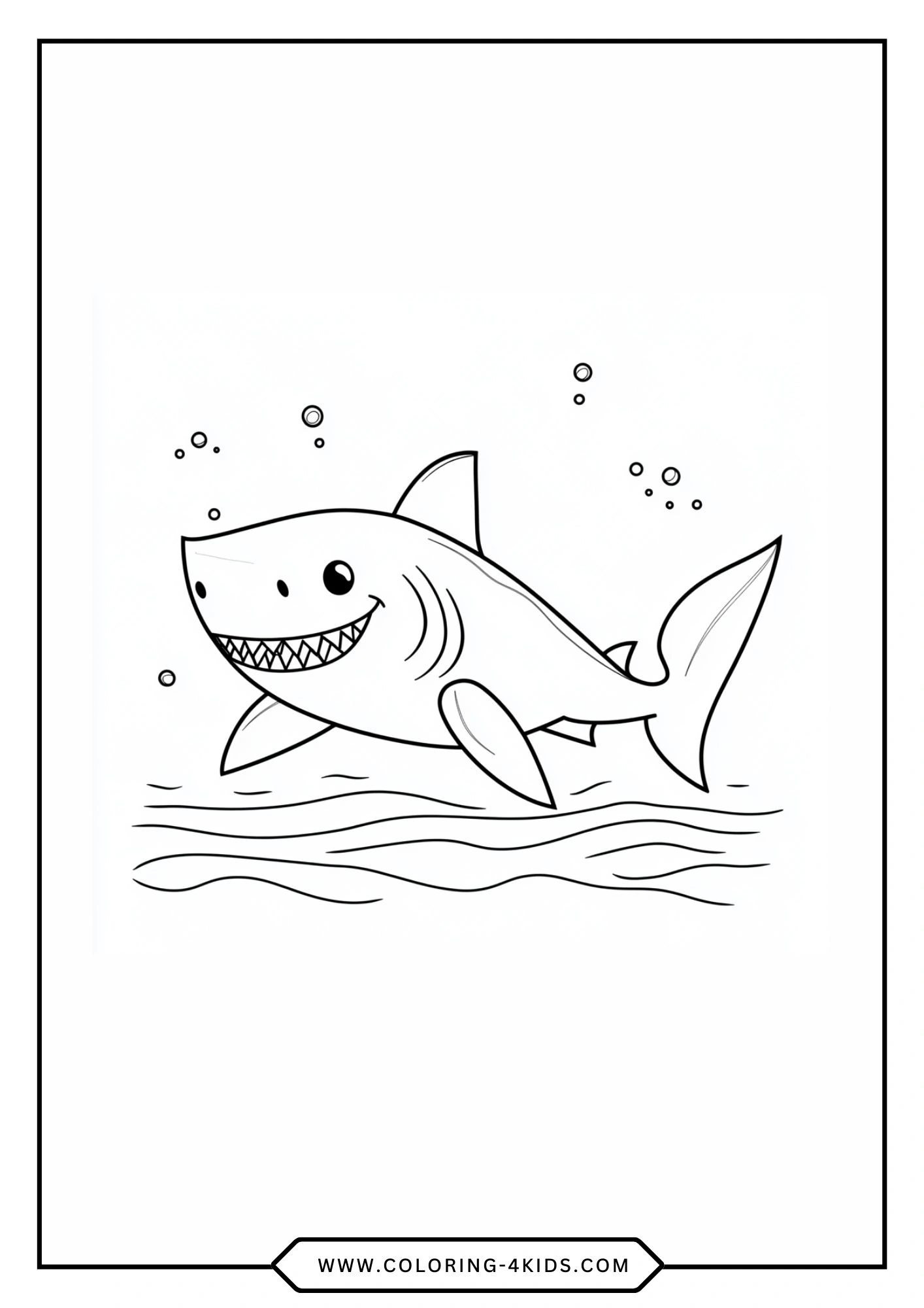 Shark Coloring Pages coloring page for kids