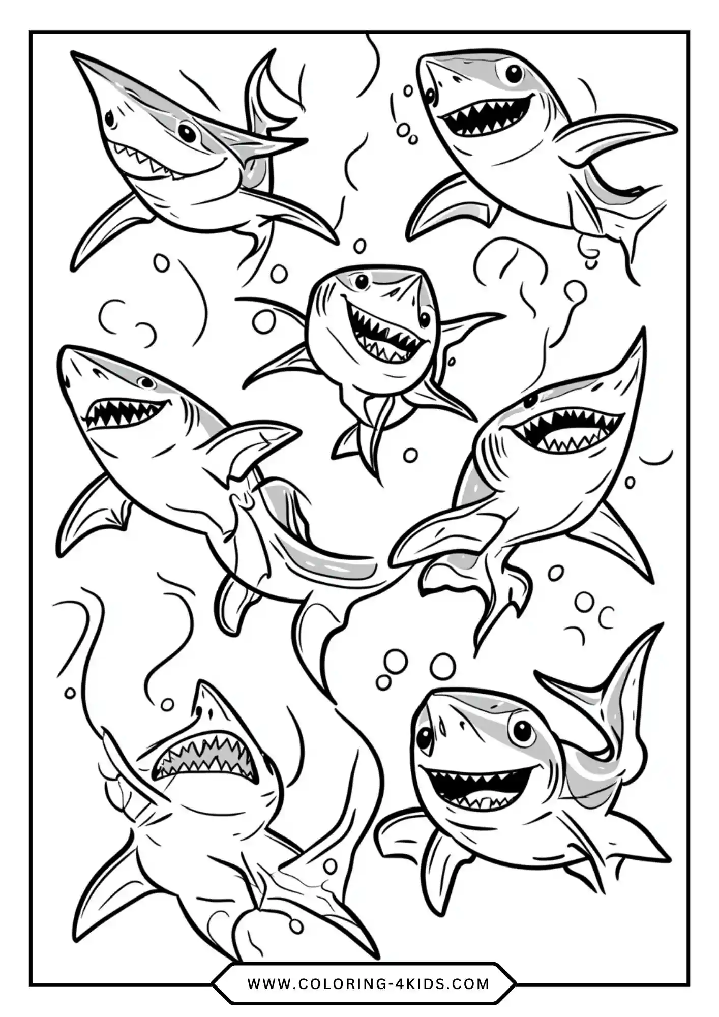Shark Coloring Pages coloring page for kids