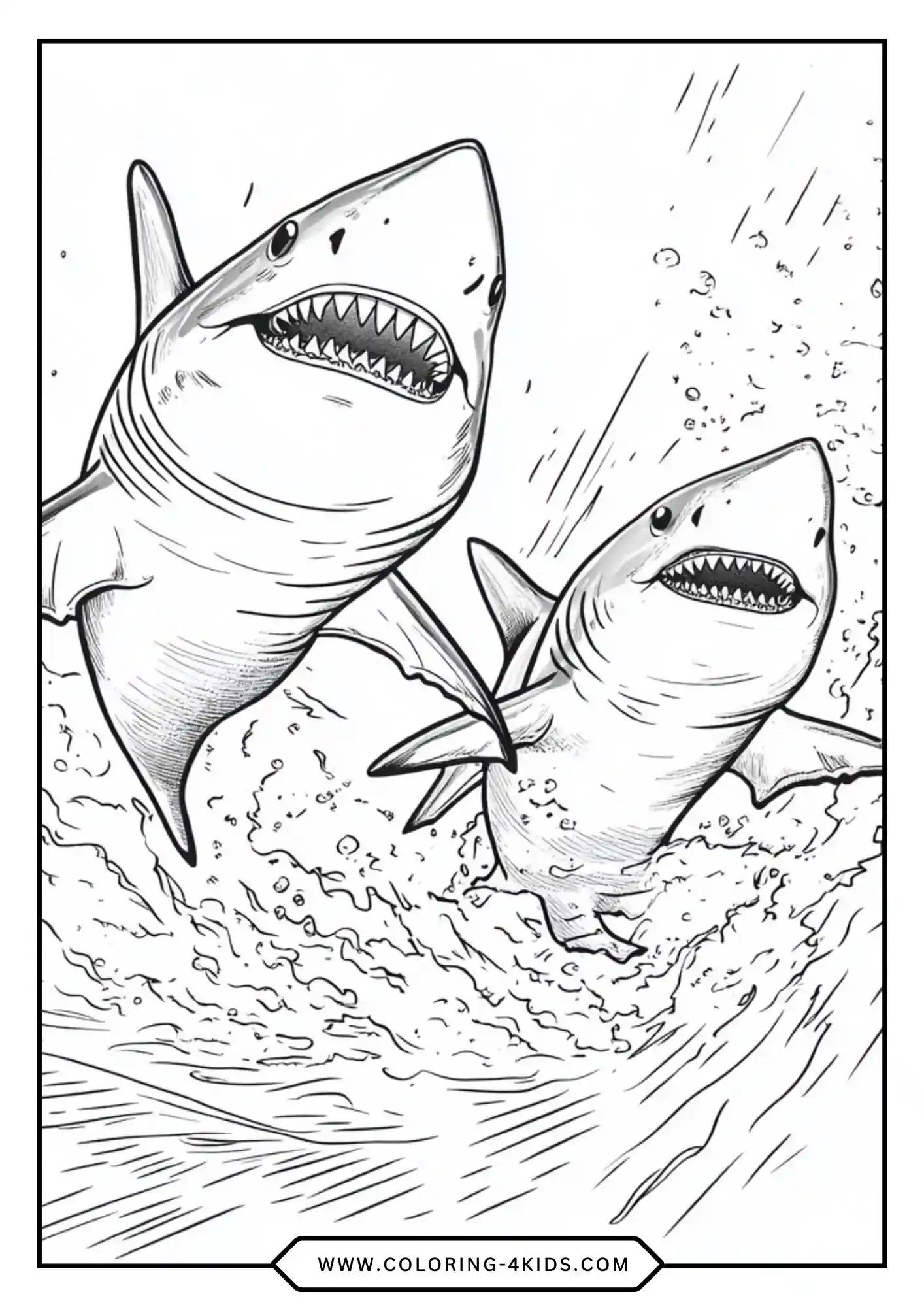 Printable Shark Coloring Pages coloring page for kids