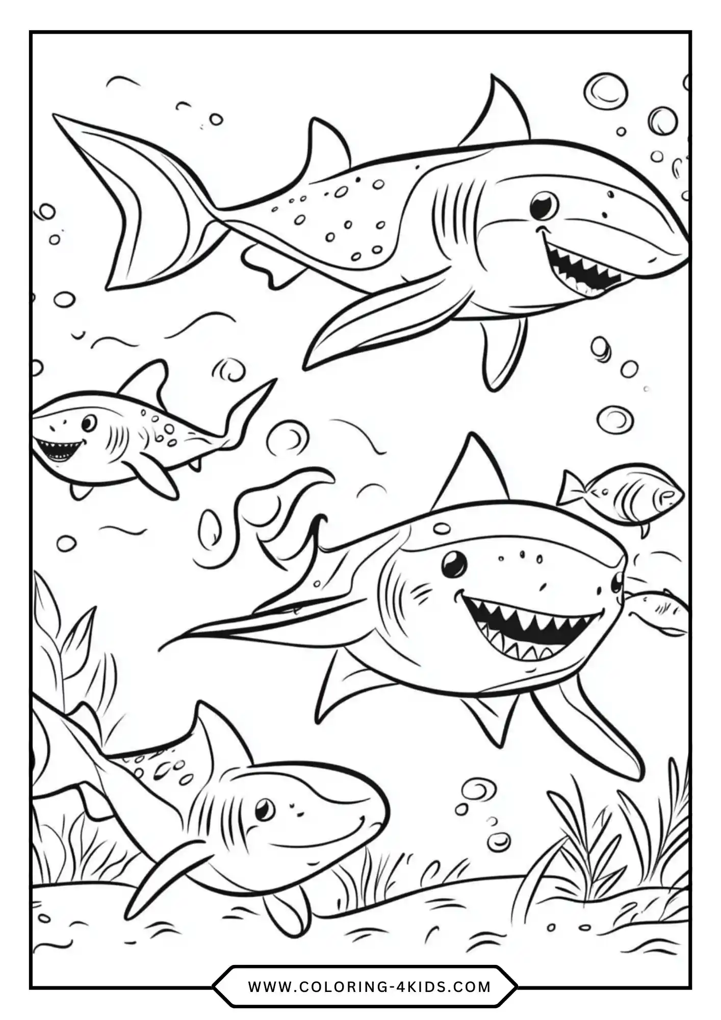 Printable Shark Coloring Pages coloring page for kids