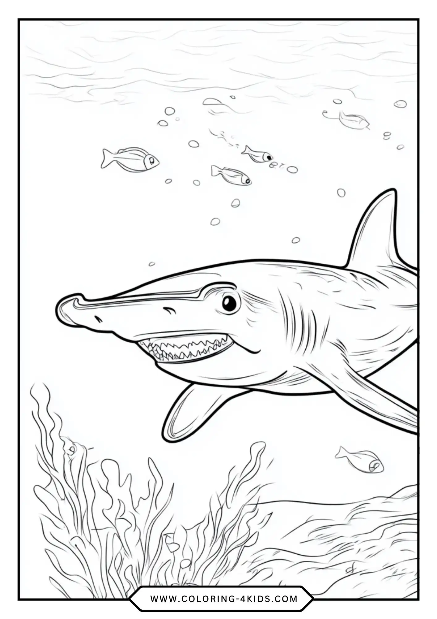 Free Shark Coloring Pages coloring page for kids