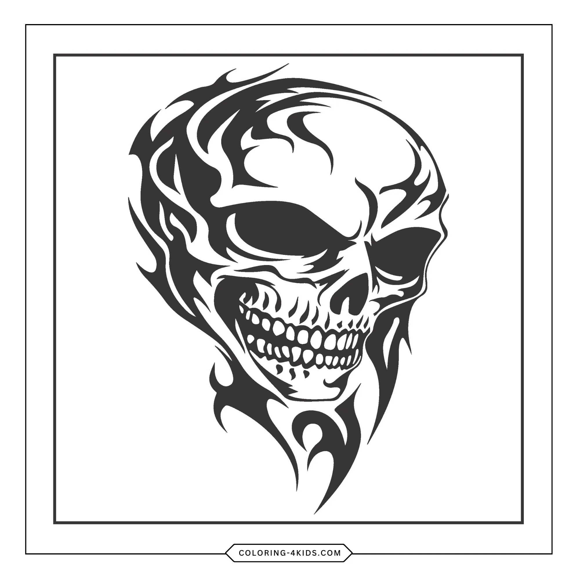 Skull Coloring Pages For Girls coloring page for kids