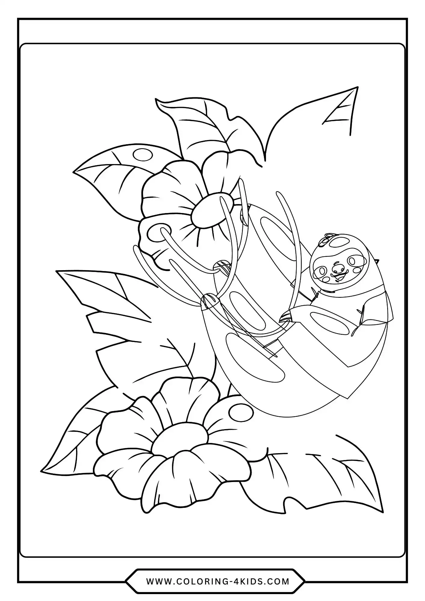 Printable Sloth Coloring Pages coloring page for kids