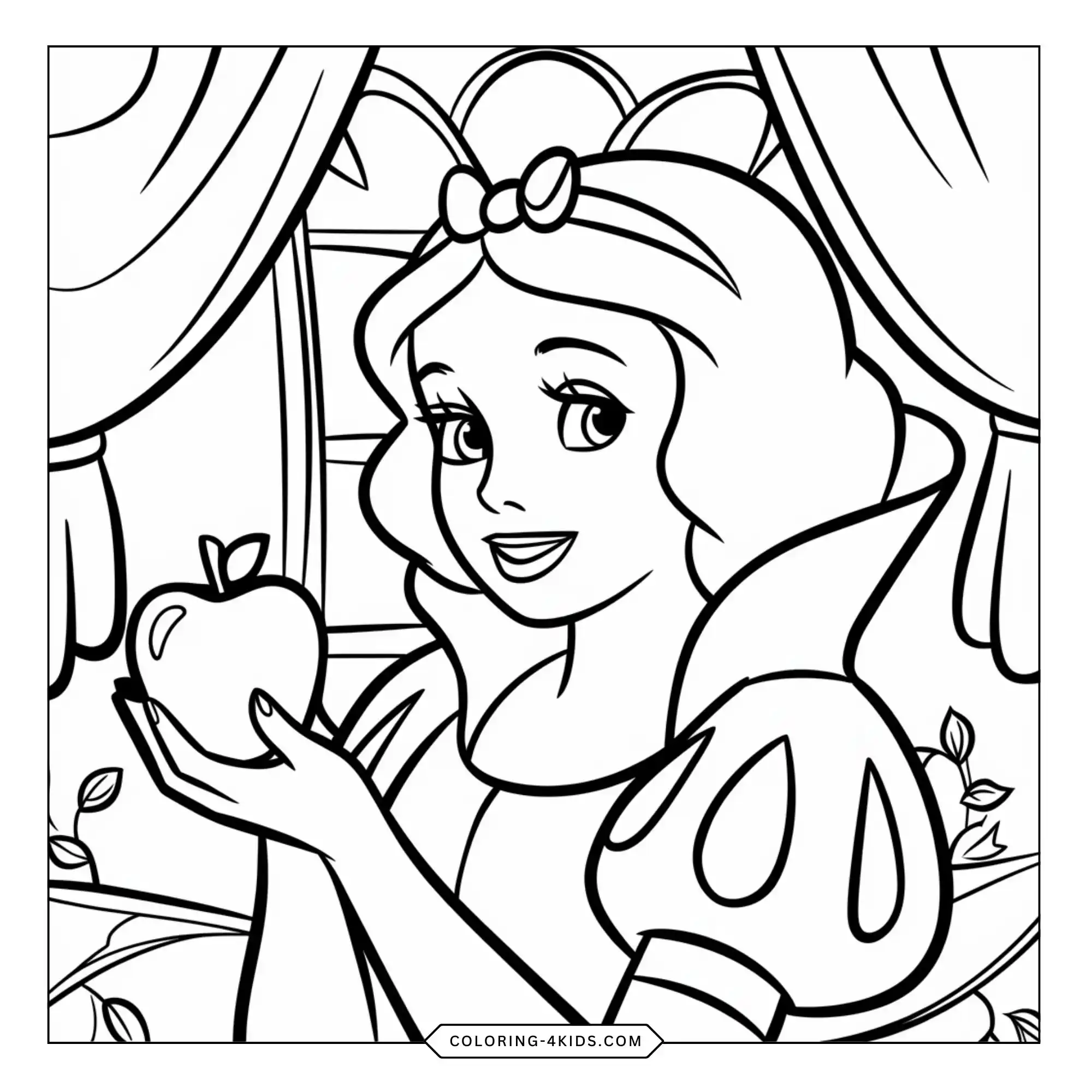Snow White Coloring Pages coloring page for kids