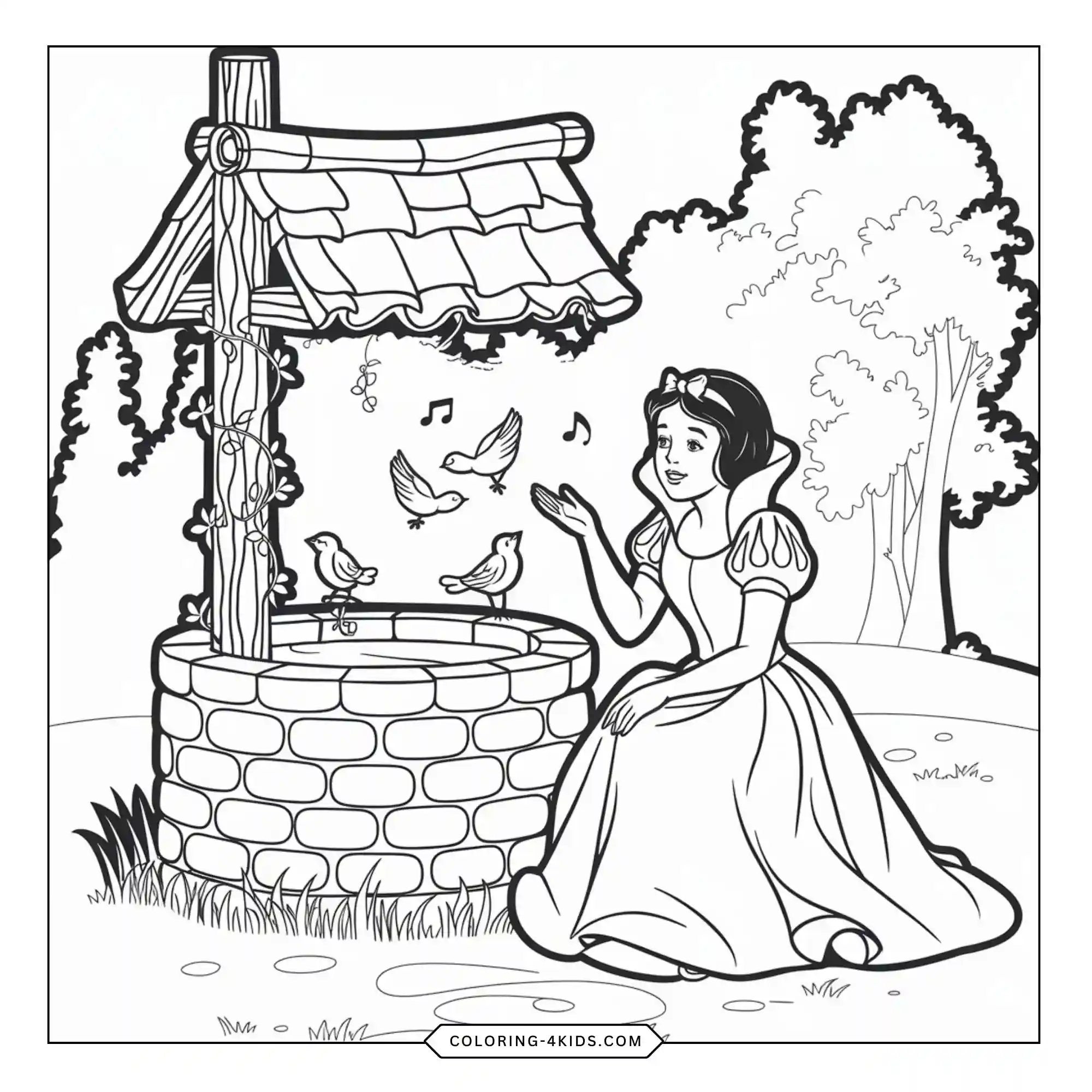 Snow White Coloring Pages coloring page for kids