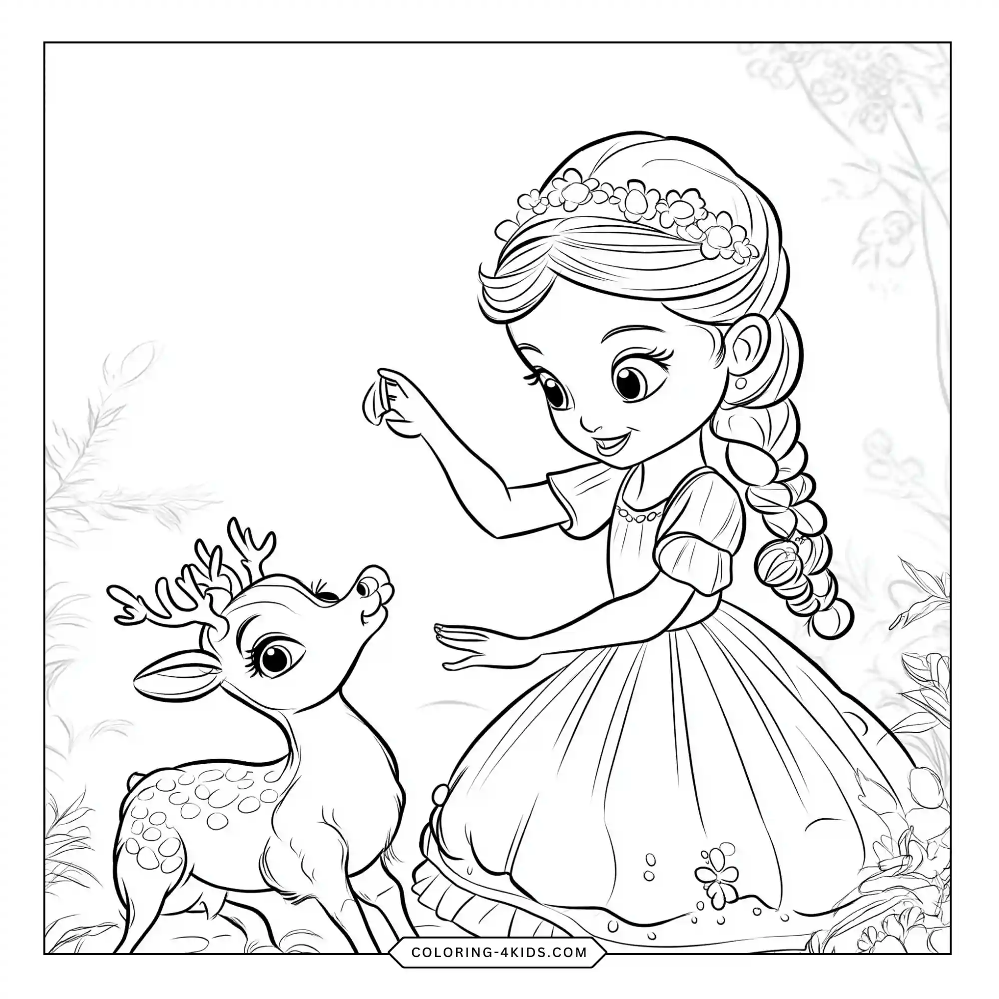 Printable Sofia The First Coloring Pages coloring page for kids