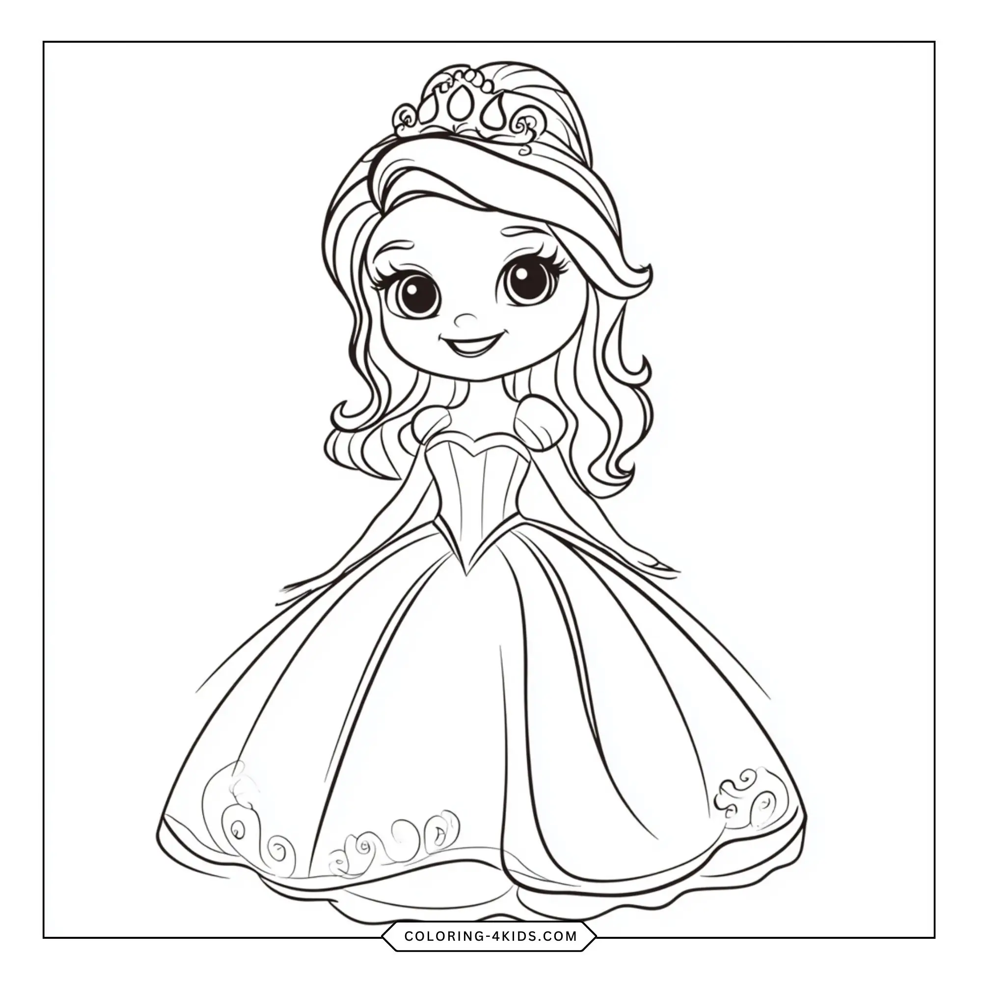 Printable Sofia The First Coloring Pages coloring page for kids