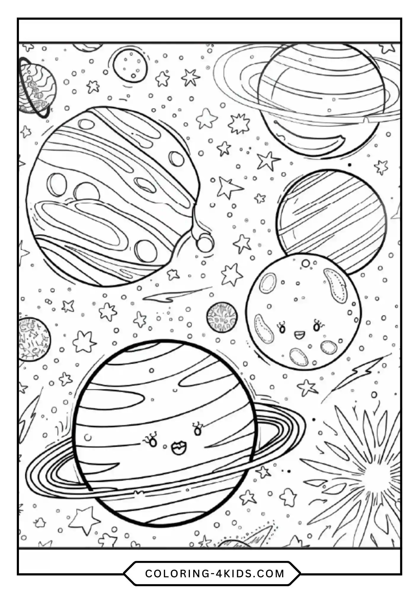 Free Solar System Coloring Pages coloring page for kids