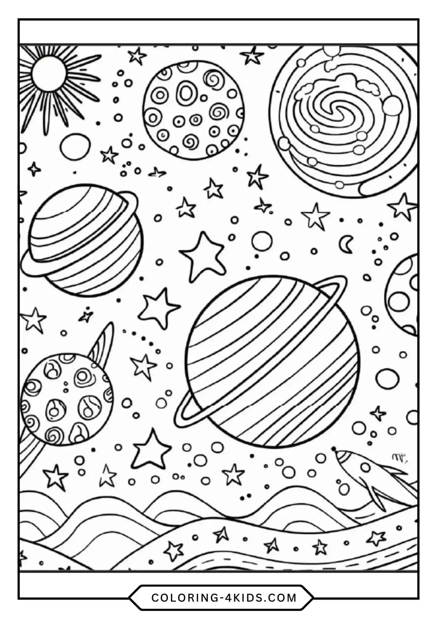 Printable Solar System Coloring Pages coloring page for kids