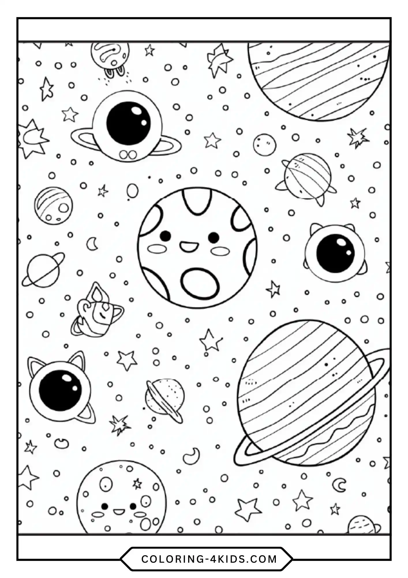 Printable Solar System Coloring Pages coloring page for kids
