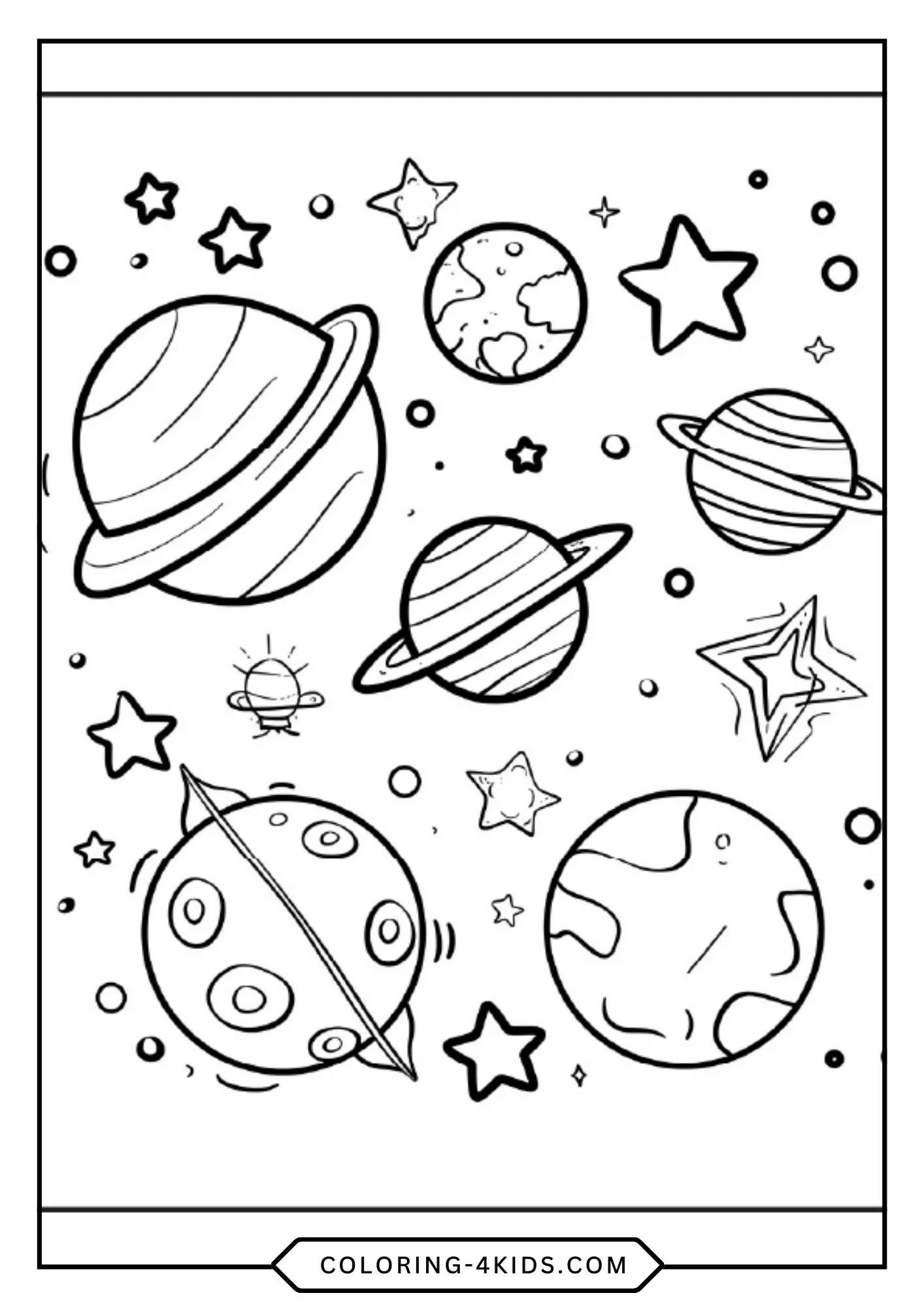 Solar System Coloring Pages coloring page for kids