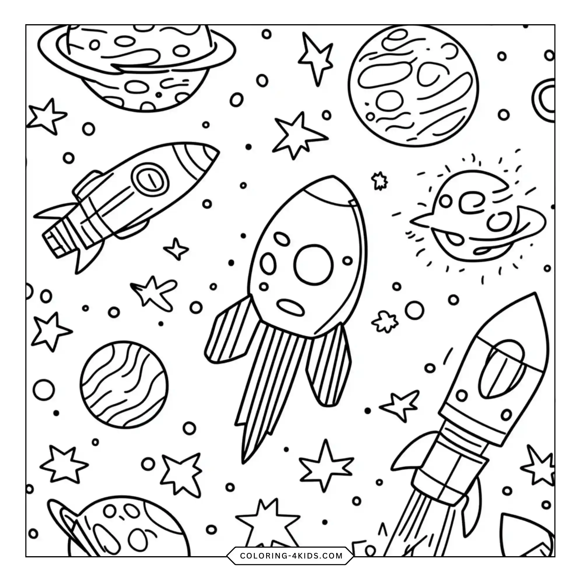 Space Coloring Pages coloring page for kids