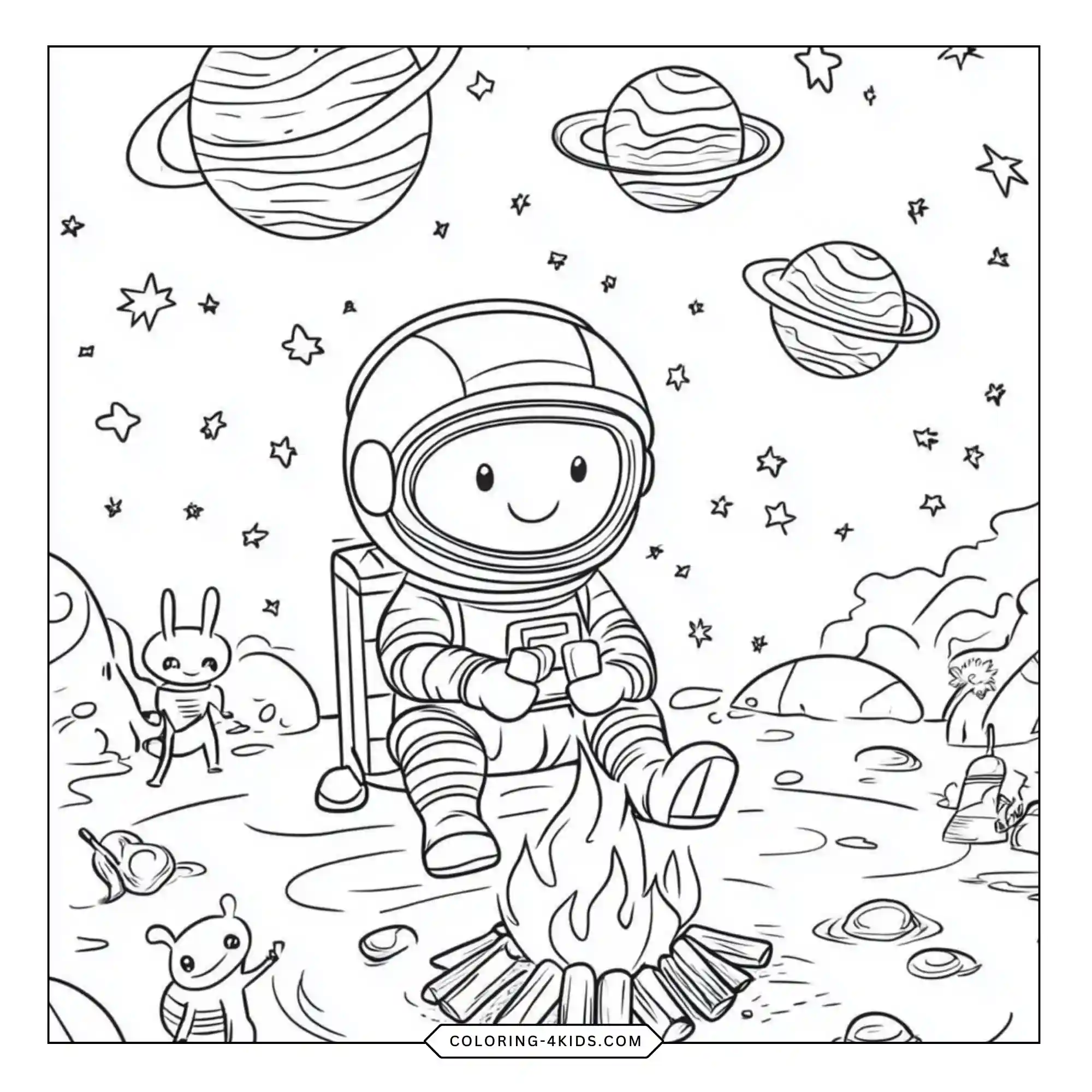 Printable Space Coloring Pages coloring page for kids