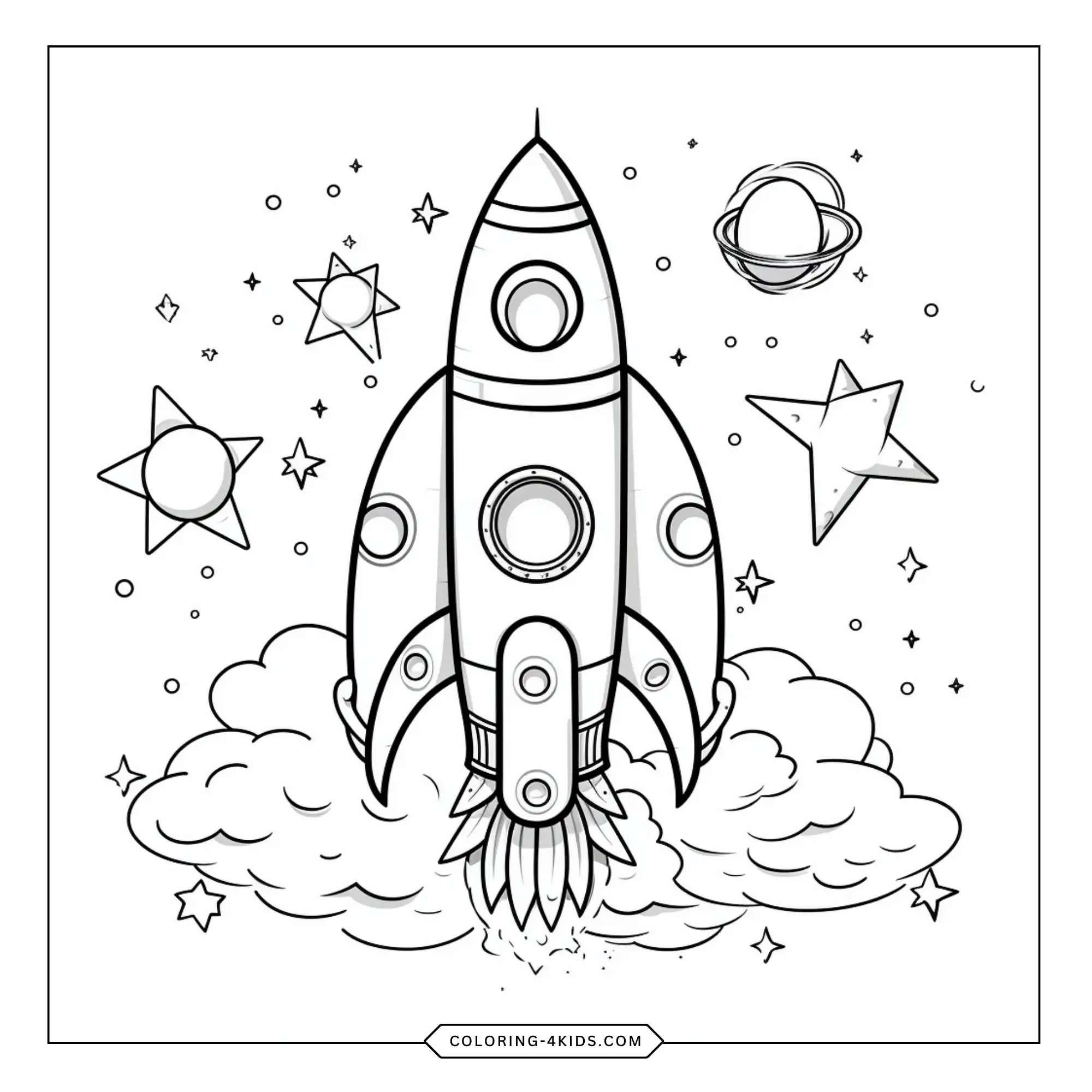 Spaceship Coloring Pages coloring page for kids