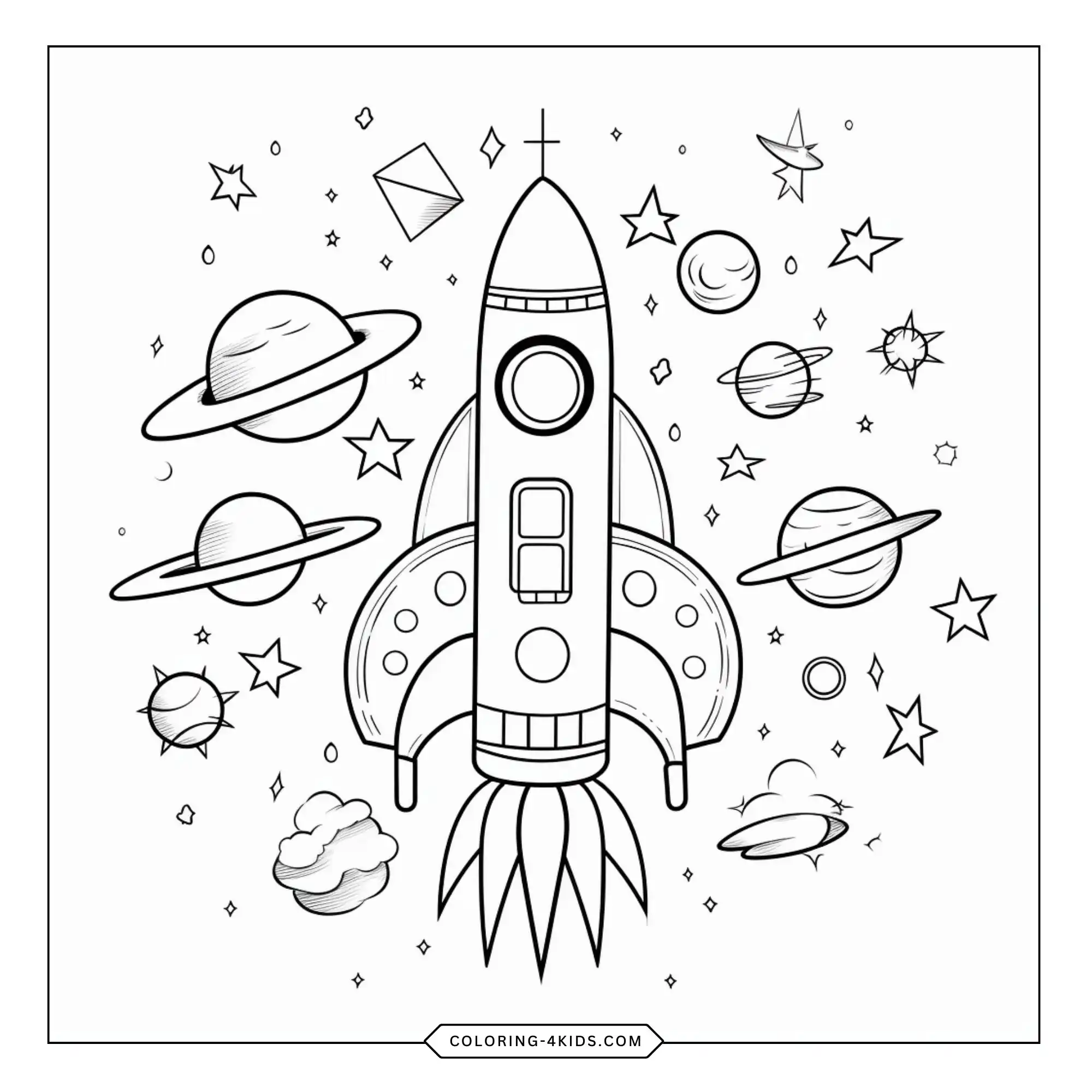 Spaceship Coloring Pages coloring page for kids