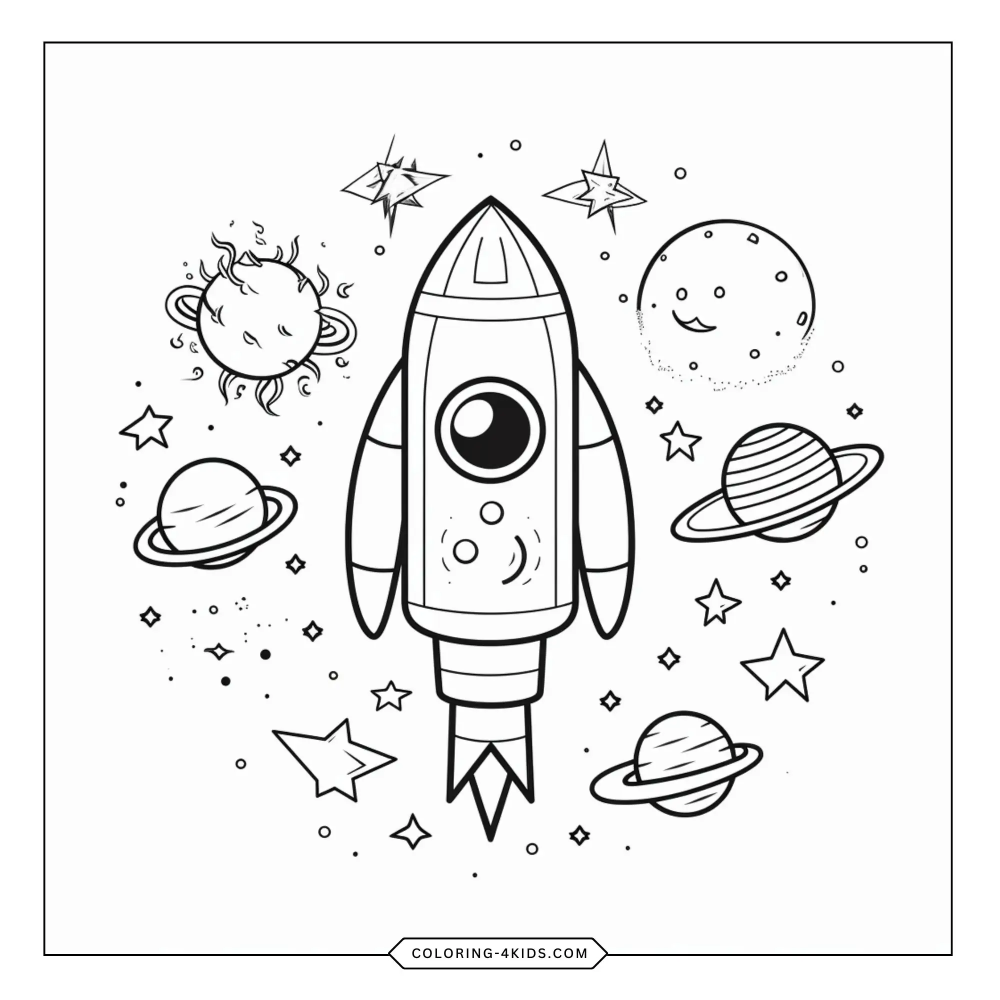 Printable Spaceship Coloring Pages coloring page for kids
