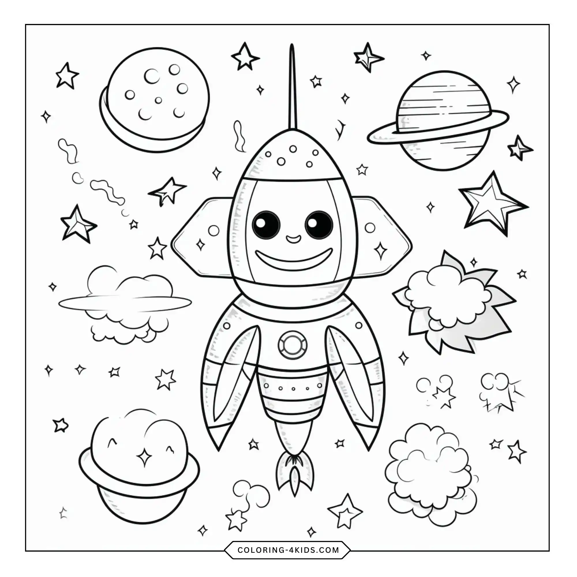 Free Spaceship Coloring Pages coloring page for kids